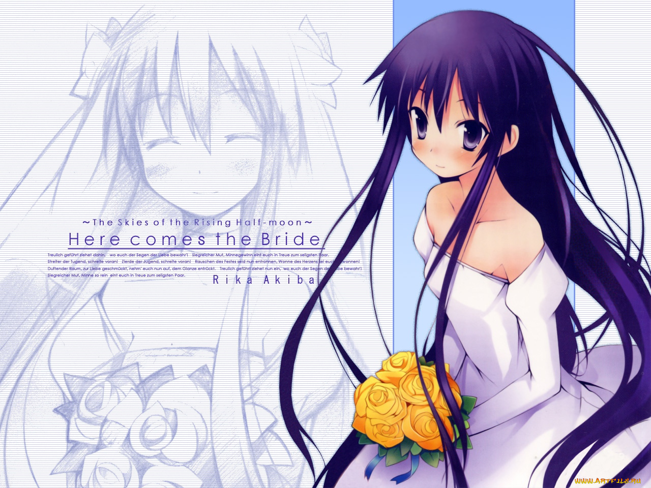 аниме, hanbun, no, tsuki, ga, noboru, sora