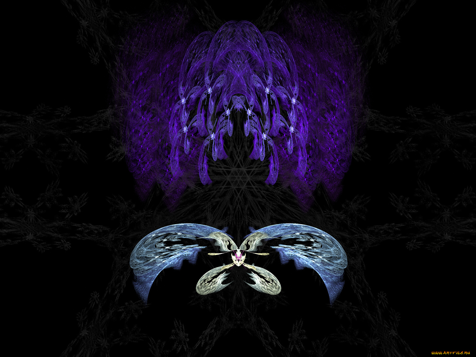 3д, графика, fractal, фракталы, фон, линии