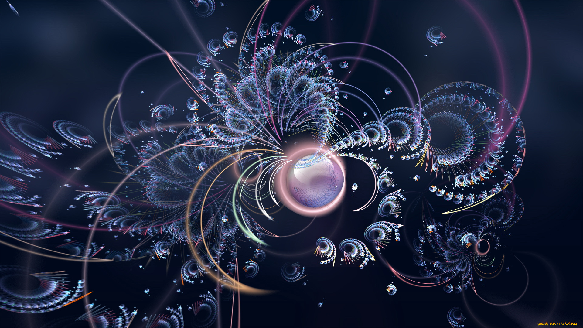 3д, графика, fractal, фракталы, фон, узор