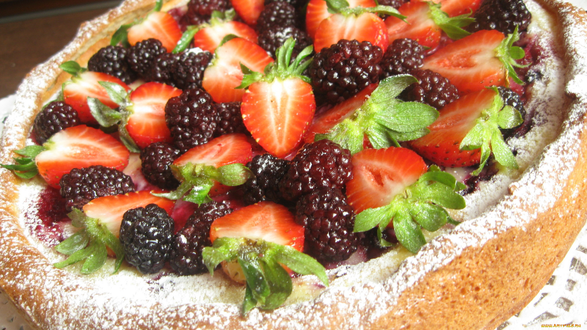 автор, varvarra, еда, пироги, ежевика, клубника