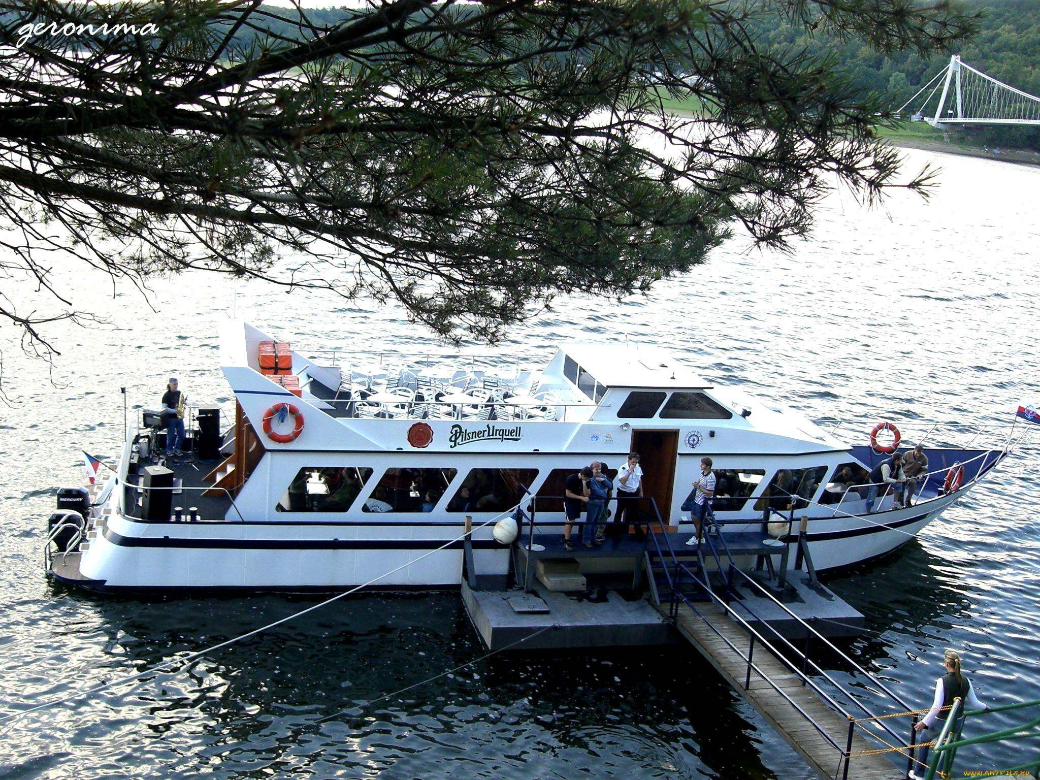 корабли, теплоходы, река, теплоход, люди