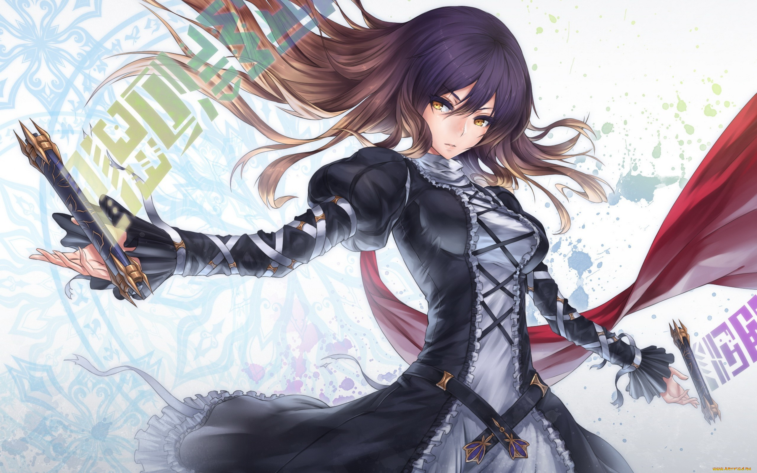 аниме, touhou, девушка, магия, жезл