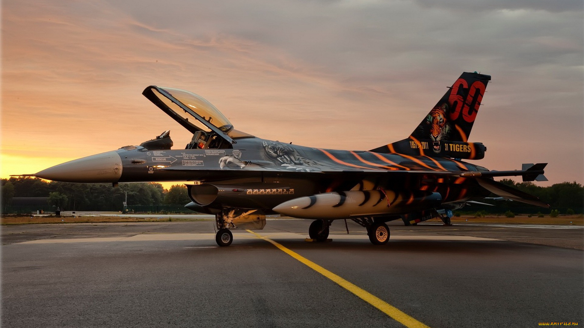 авиация, боевые, самолёты, закат, истребитель, полоса