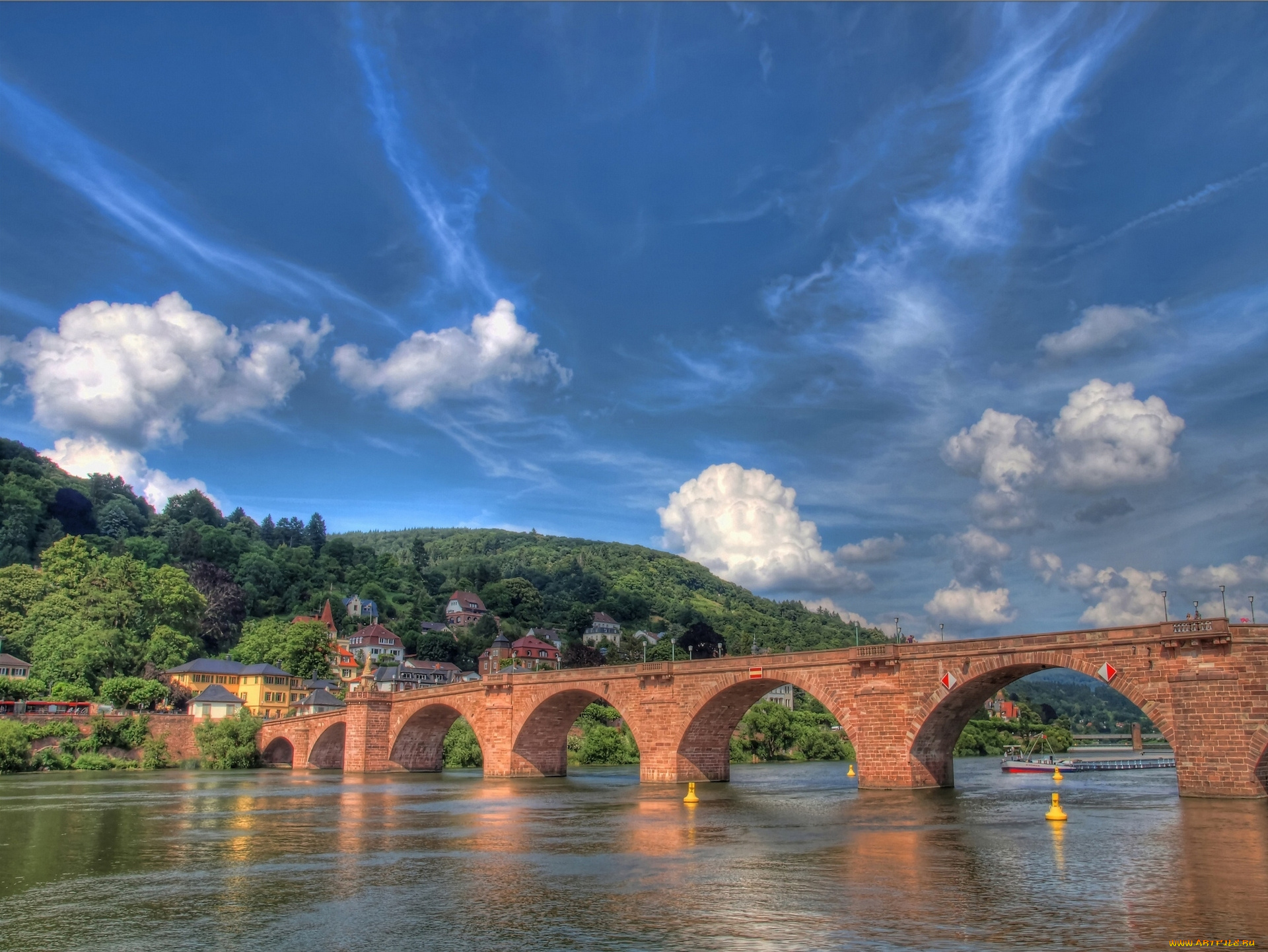 heidelberg, germany, города, гейдельберг, германия, neckar, хайдельберг, река, неккар, пейзаж