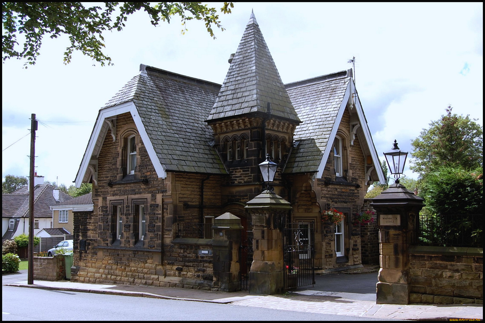 города, здания, дома, дом, лужайка