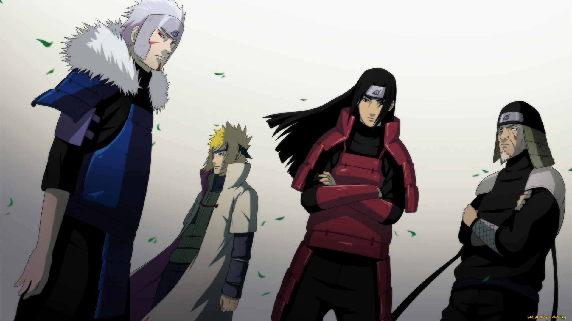 аниме, naruto, третий, хокаге, каге, минато, первый, второй, четвёртый