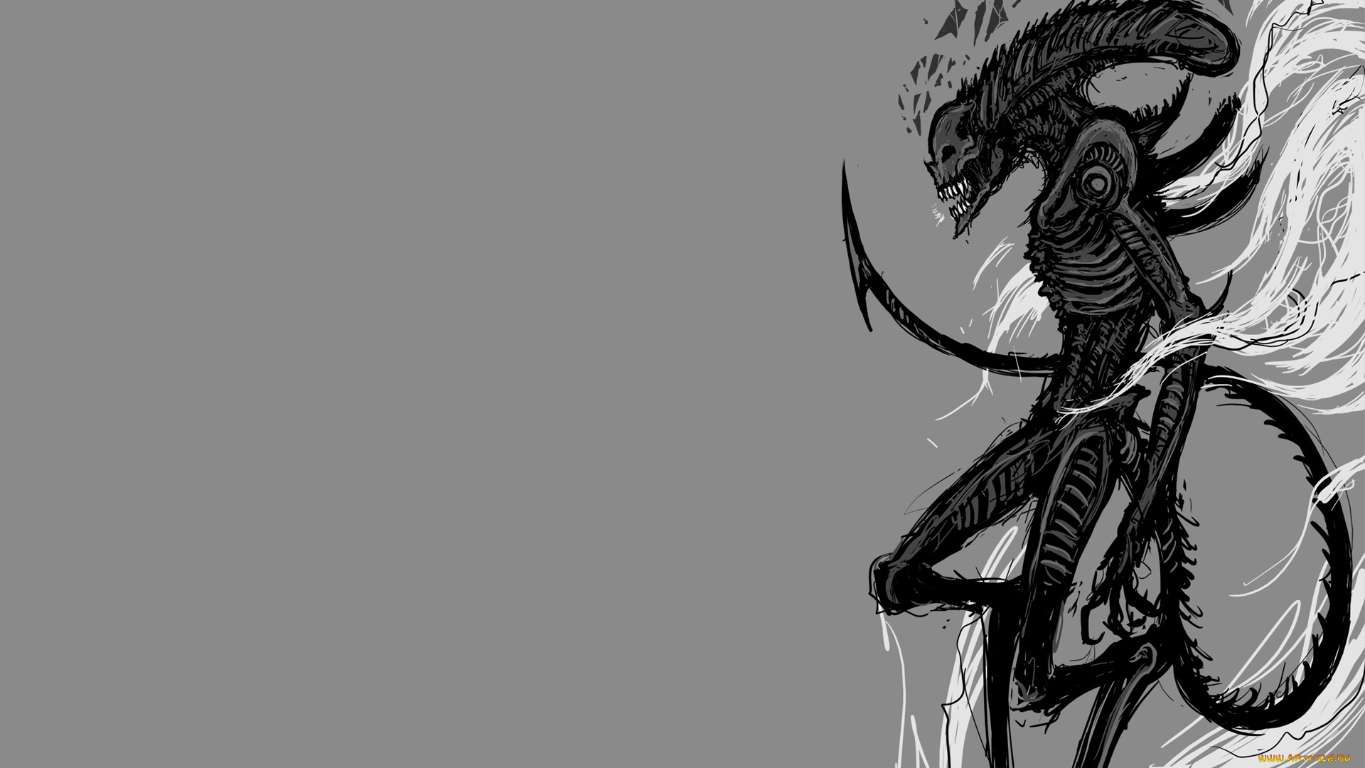 Чужой, рисованные, кино, alien, чужой