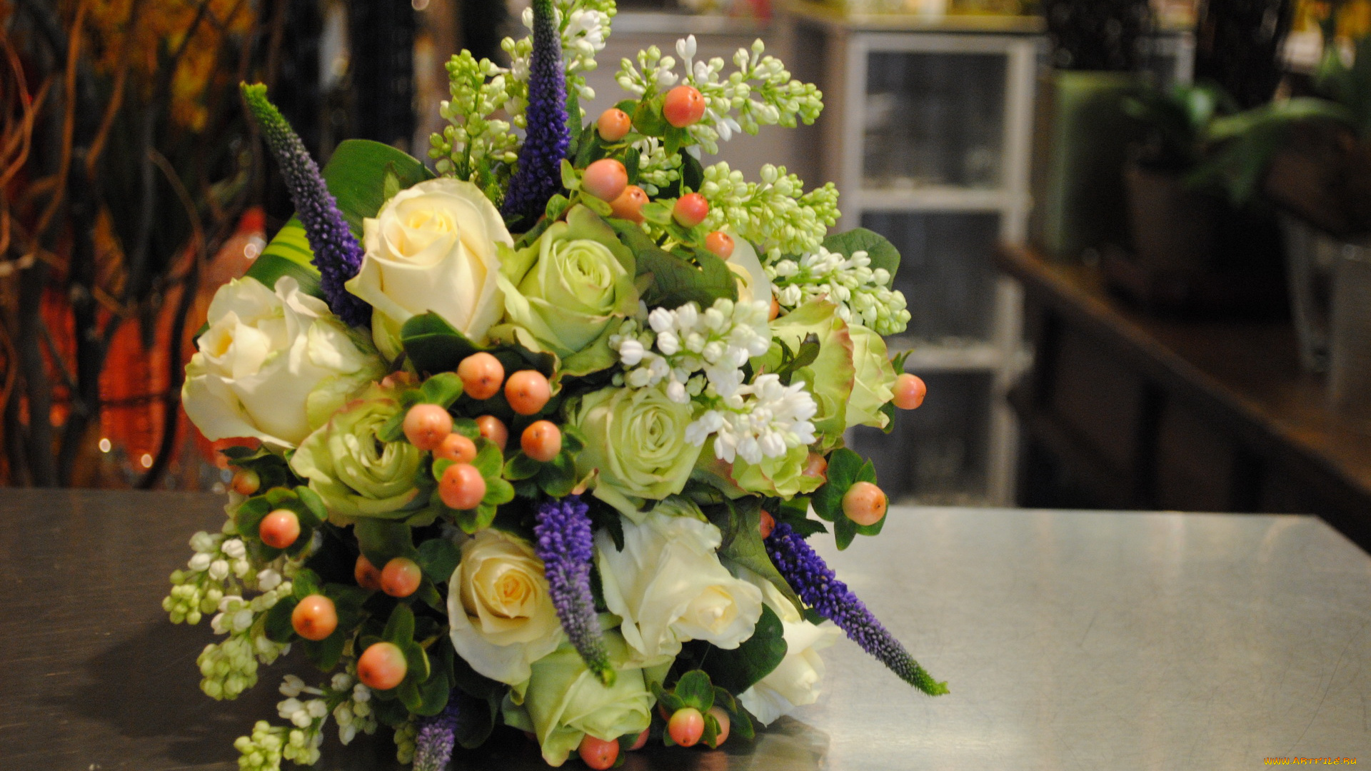 цветы, букеты, , композиции, сирень, розы, букет