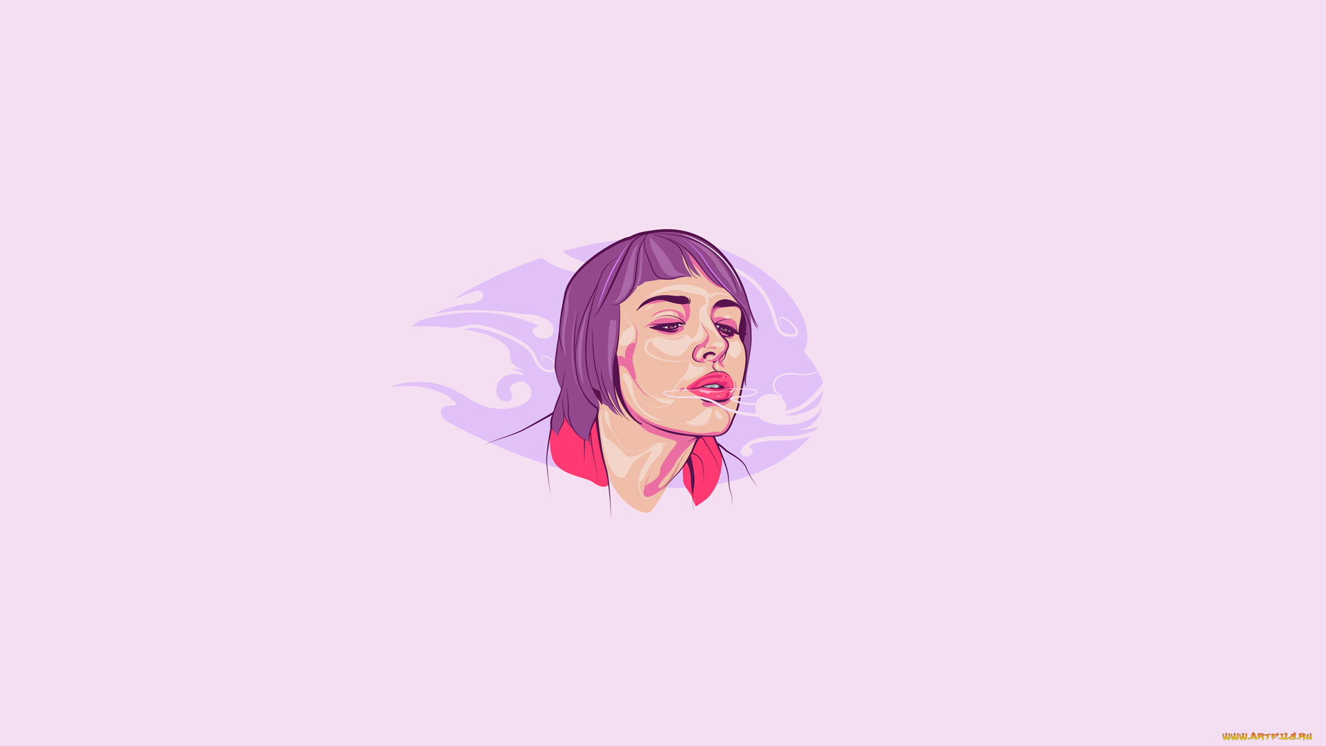 девушка, рисованные, люди, стиль