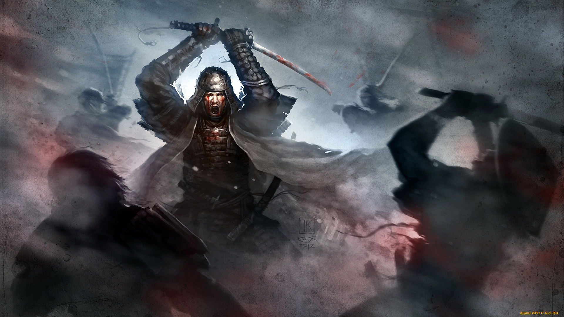 фэнтези, люди, враги, ожесточение, воины, сражение