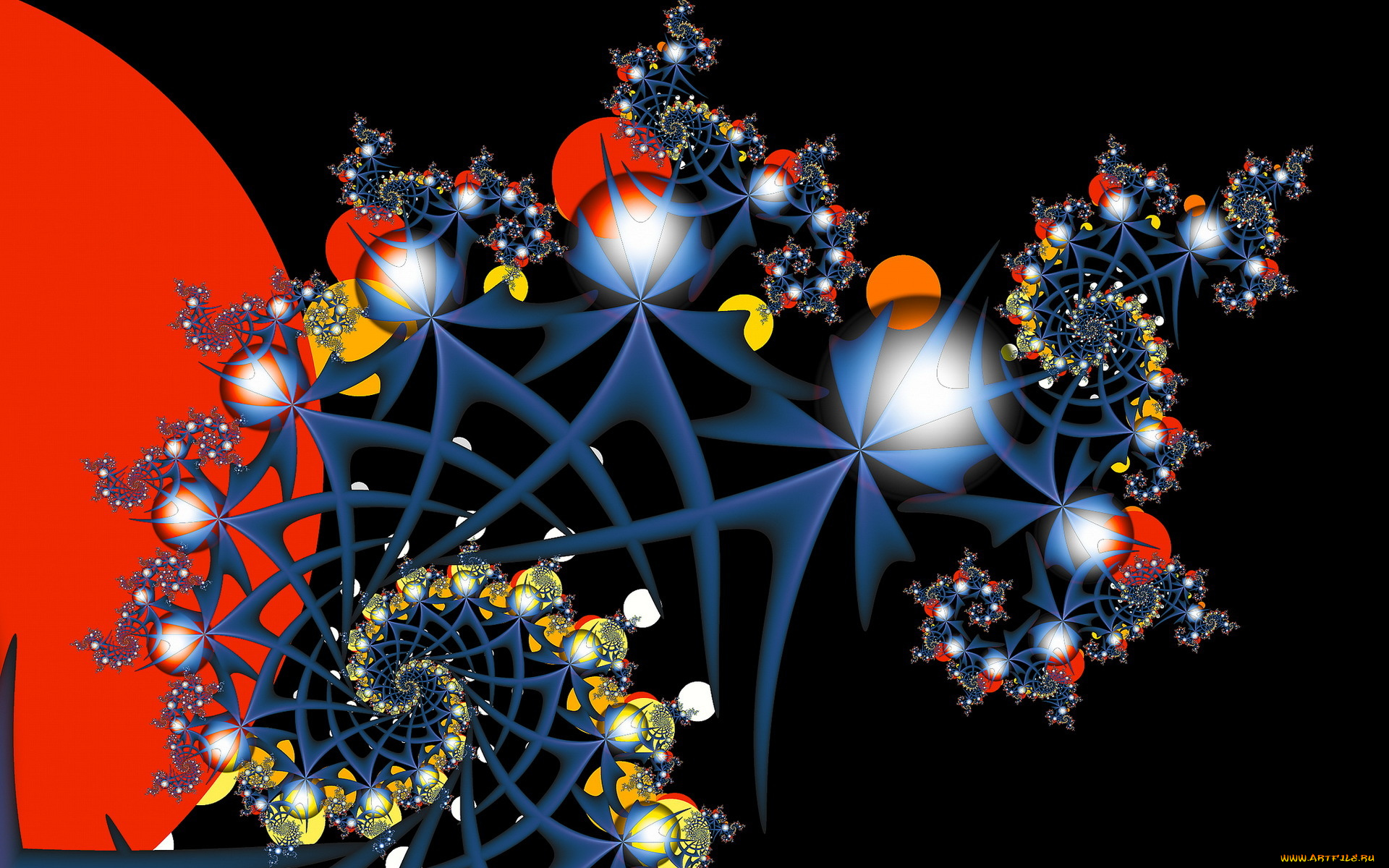 3д, графика, fractal, , фракталы, форма, цвет