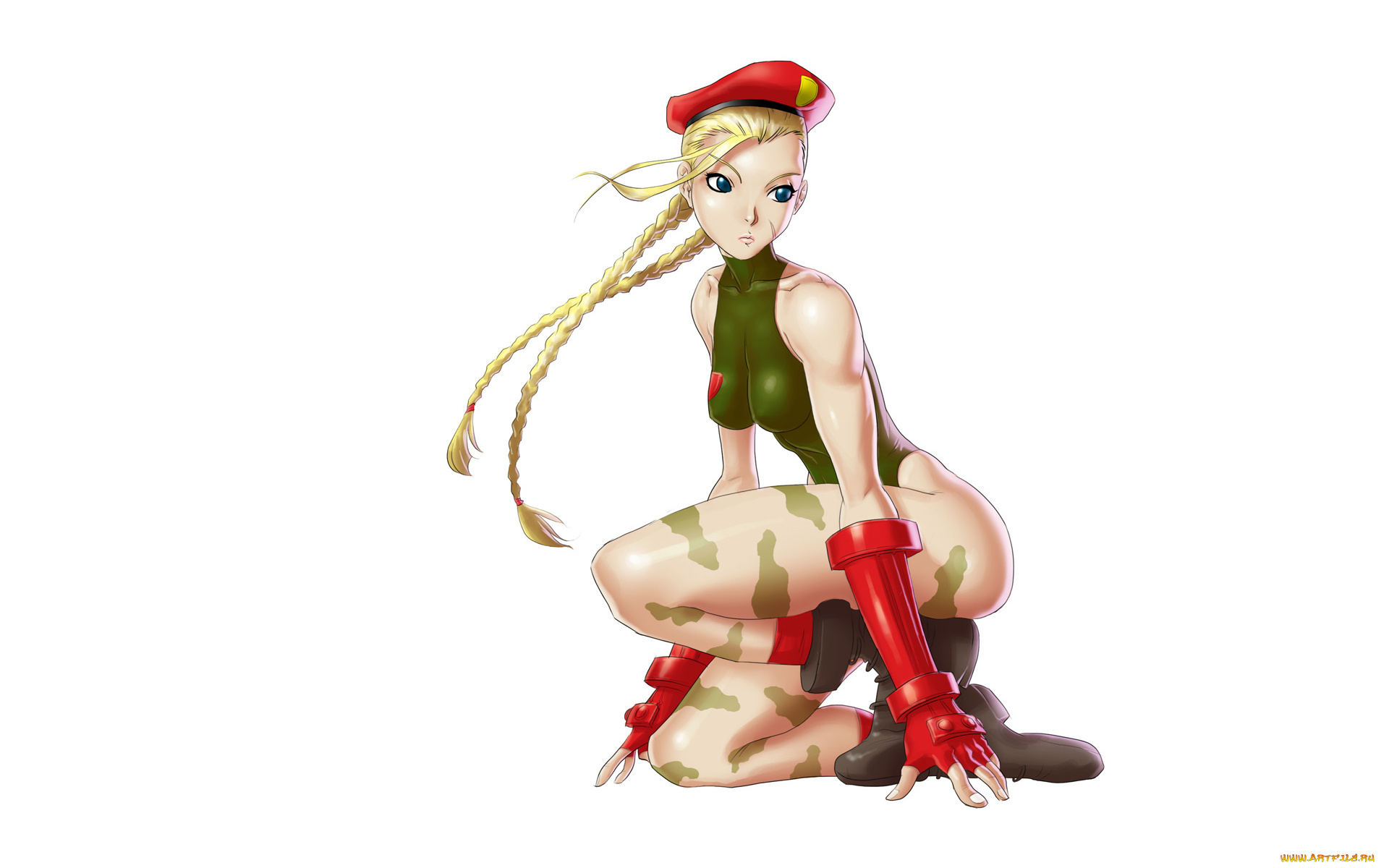 девушка, аниме, street, fighter, cammy, цличный, боец, street, fighter