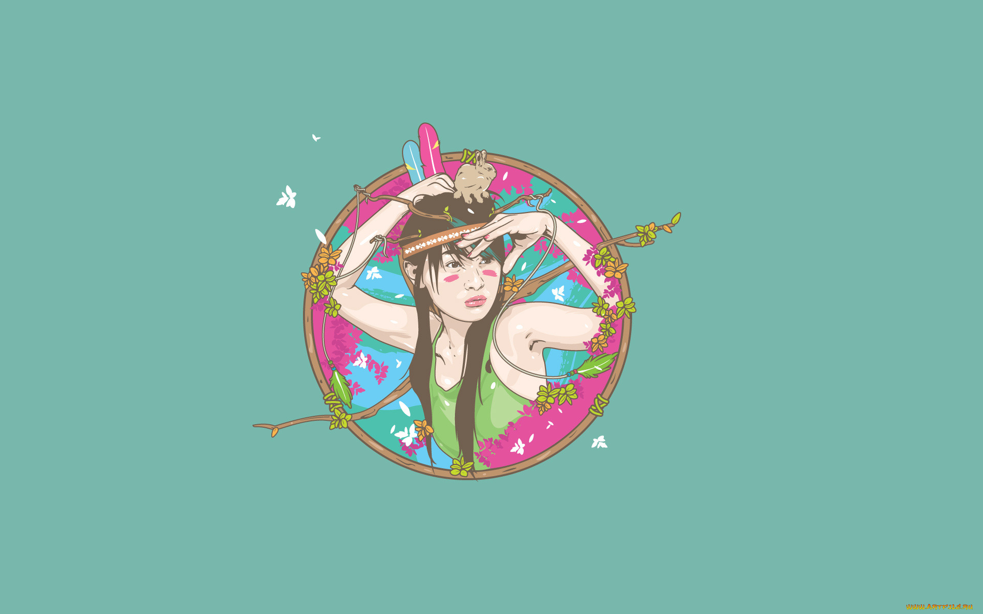 девушка, рисованные, минимализм, стиль