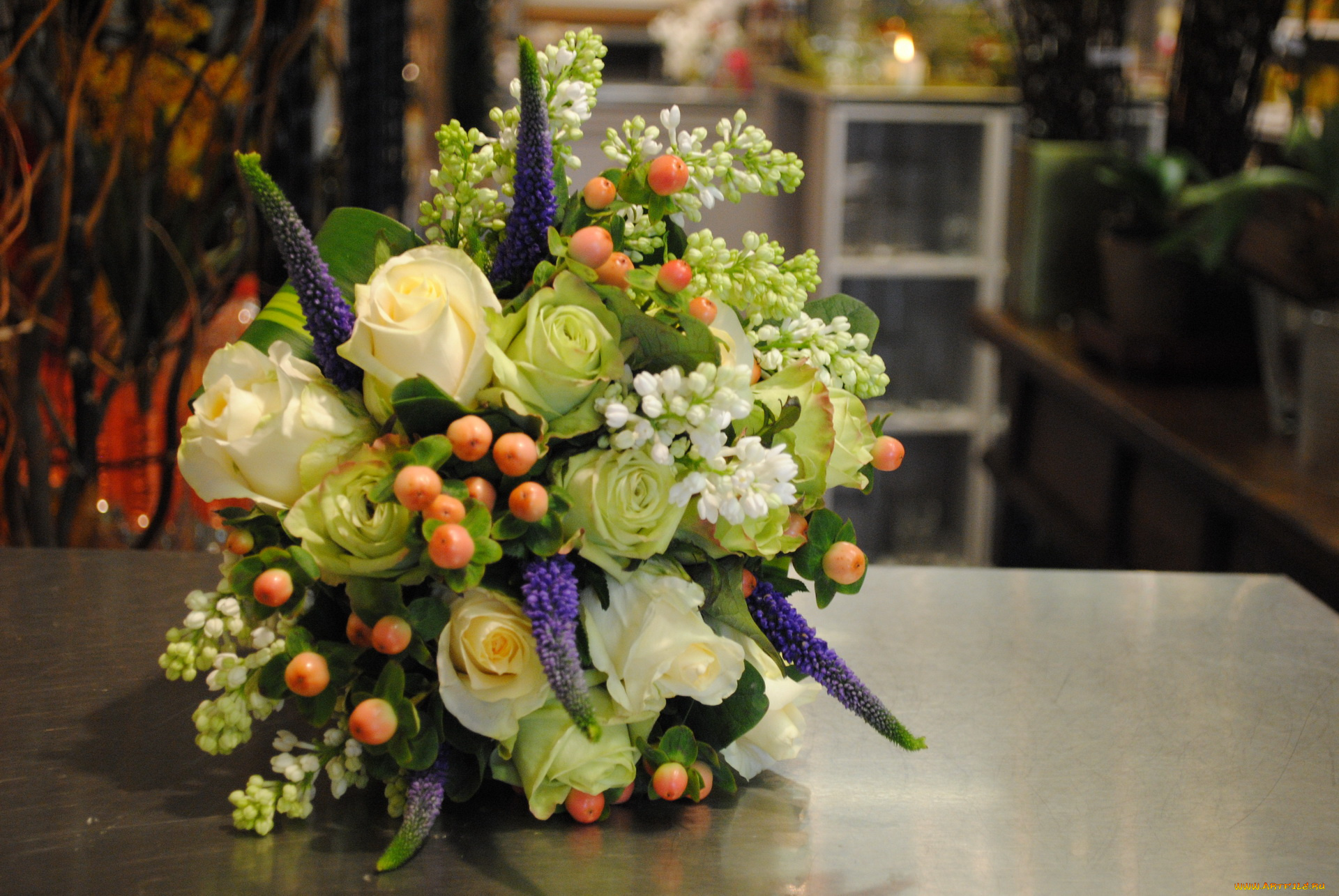 цветы, букеты, , композиции, сирень, розы, букет