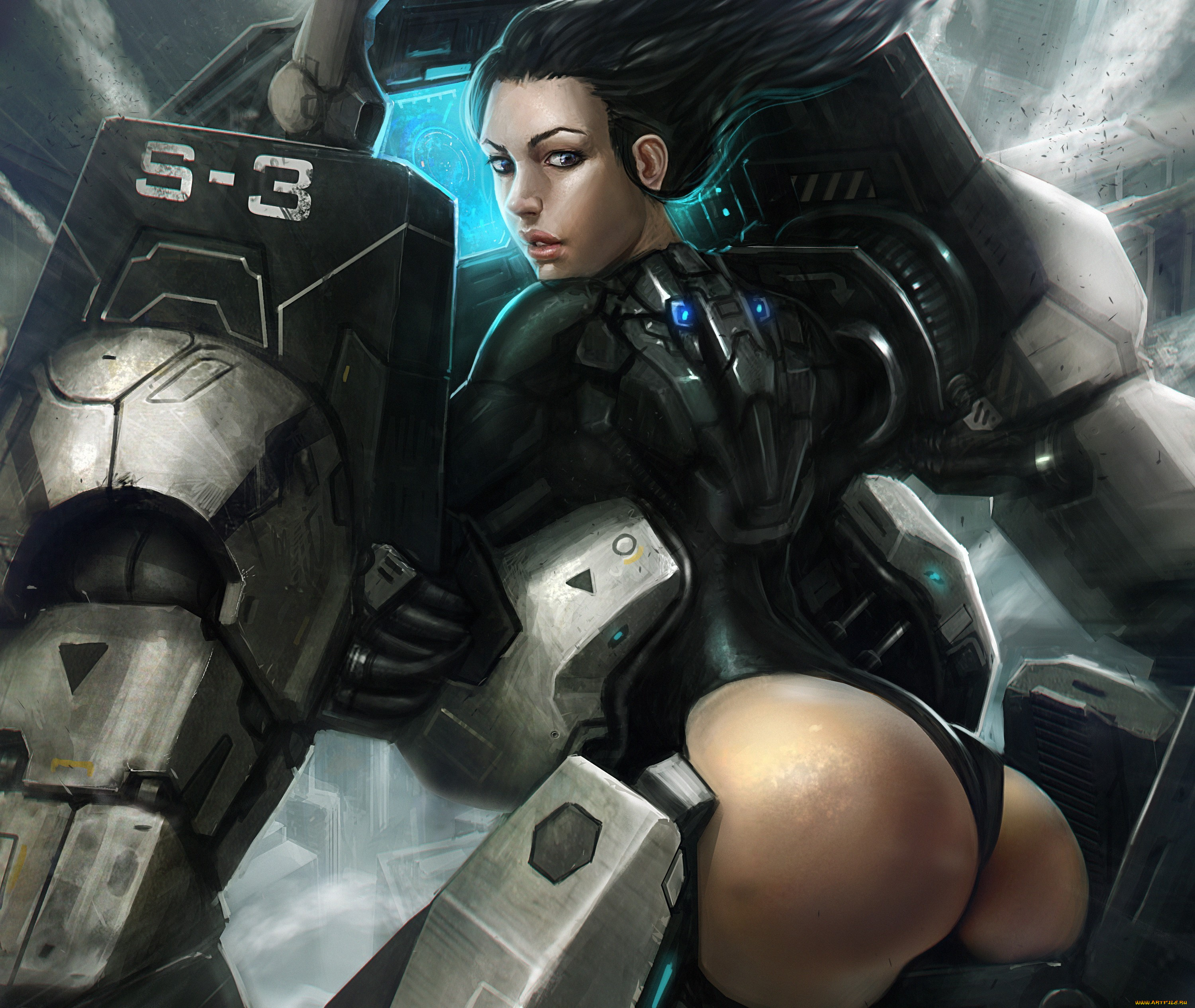 фэнтези, роботы, , киборги, , механизмы, будущее, девушка, манипуляторы