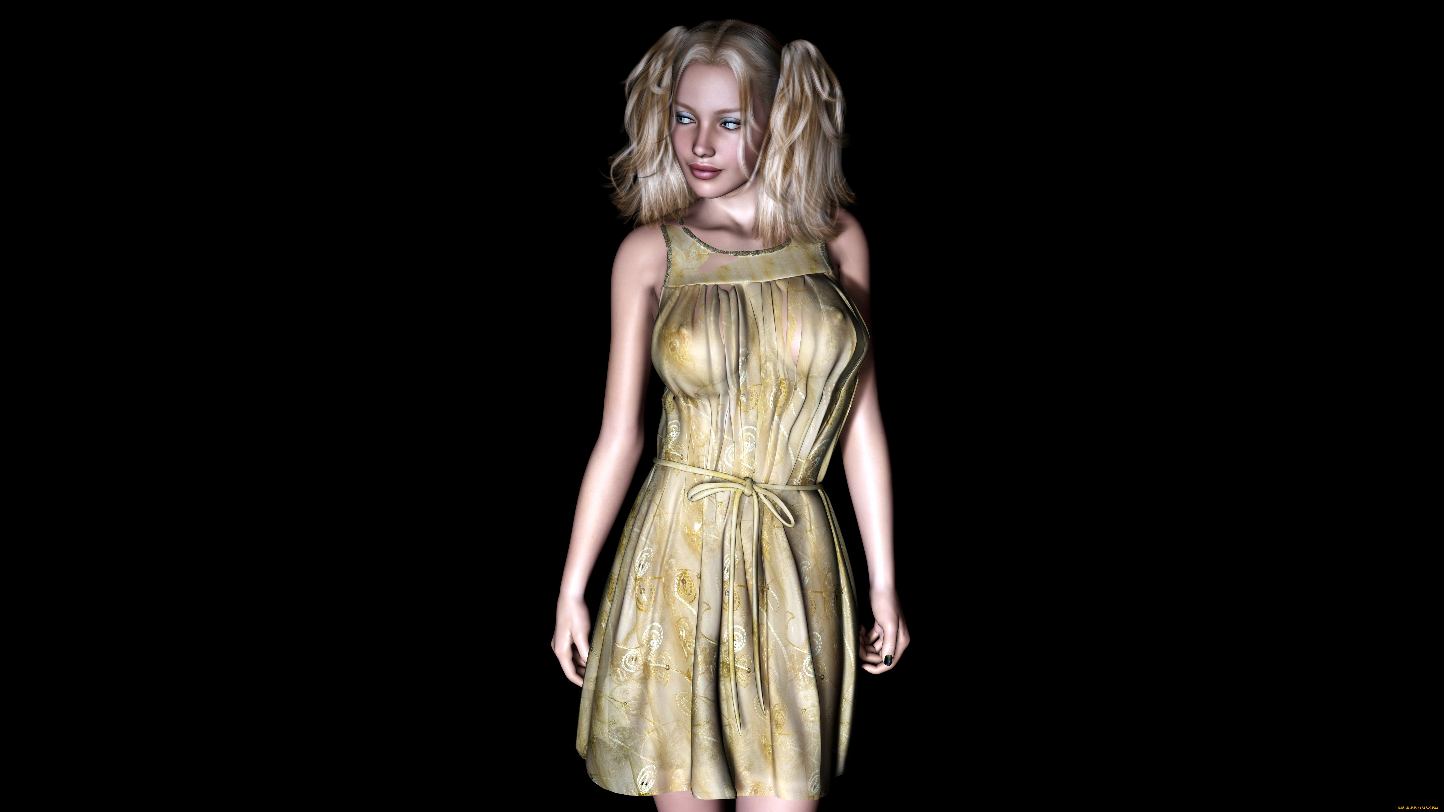 3д, графика, people, , люди, взгляд, девушка