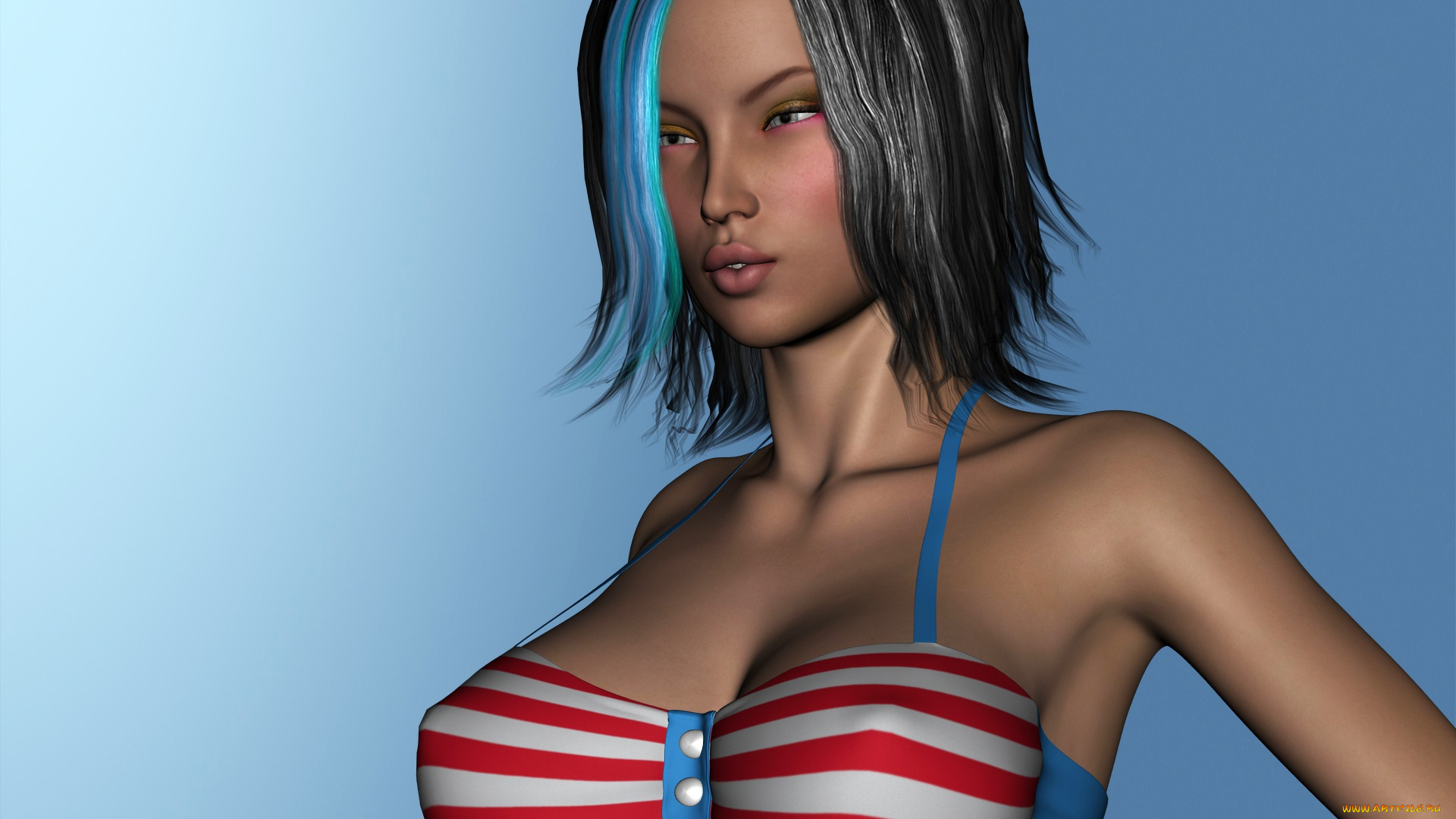 3д, графика, люди, , people, девушка, фон, взгляд