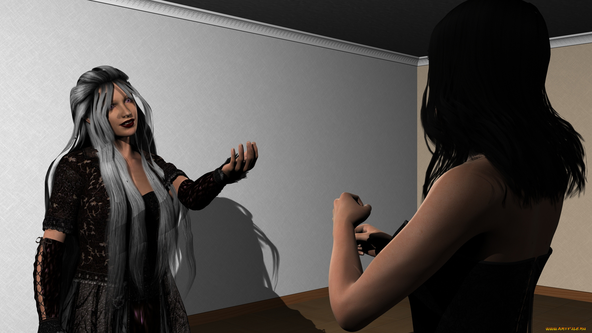 3д, графика, люди, , people, фон, девушки, взгляд