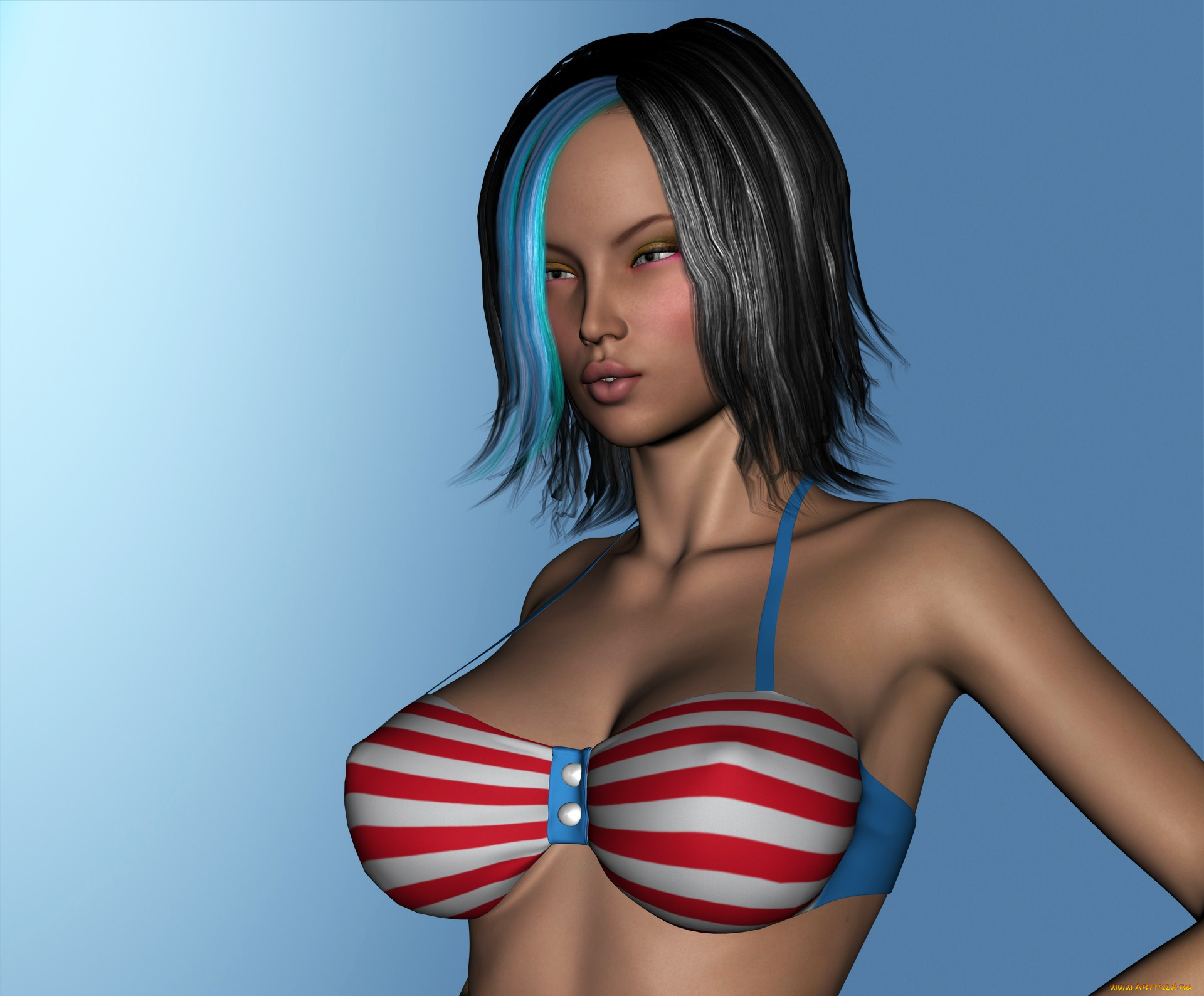 3д, графика, люди, , people, девушка, фон, взгляд