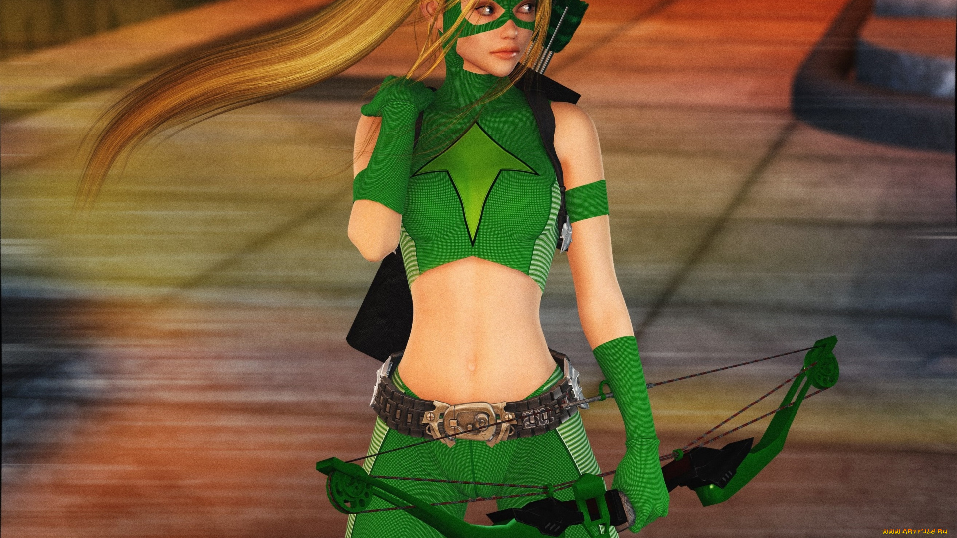 3д, графика, люди, , people, девушка, оружие, взгляд, фон