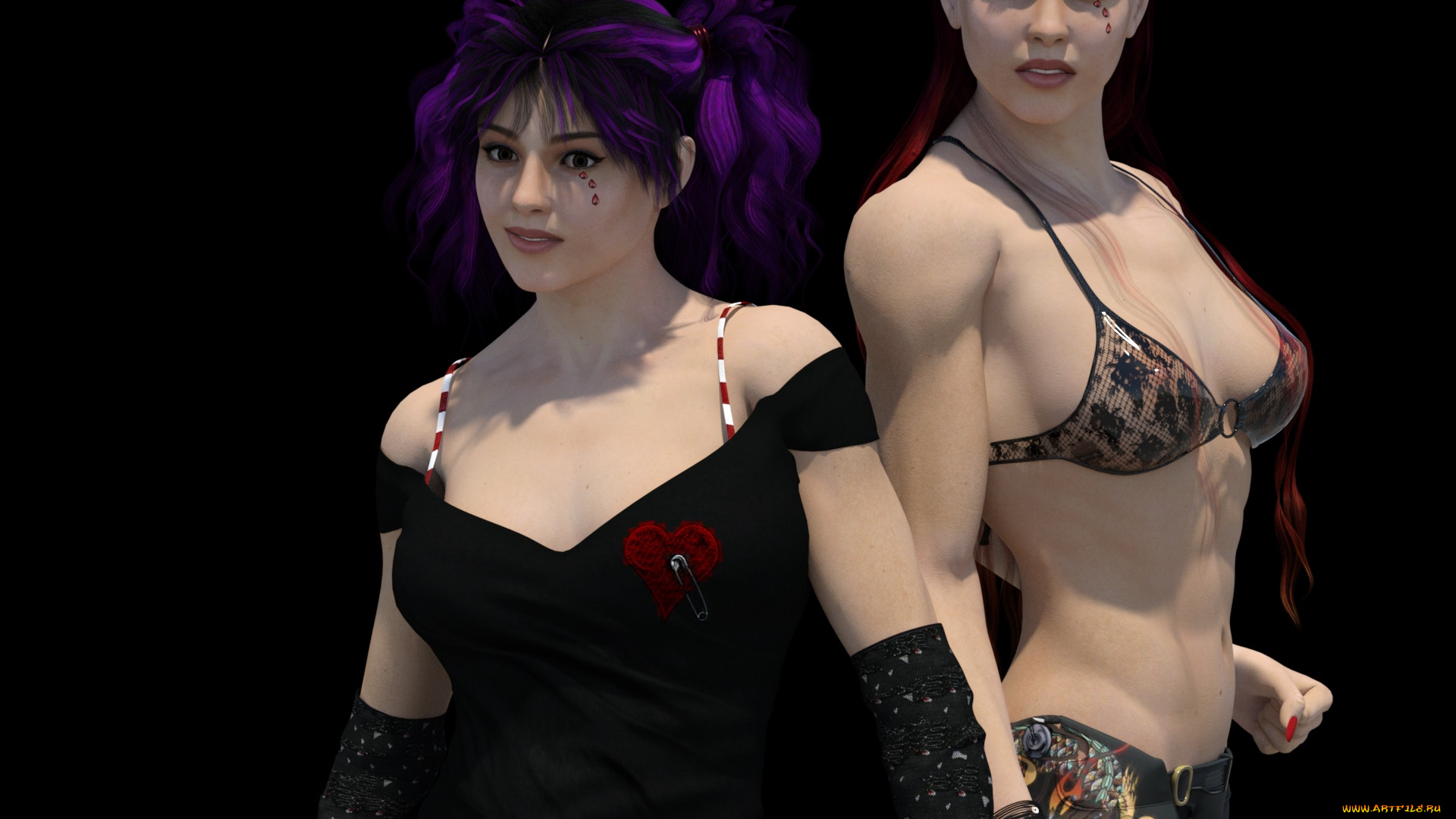 3д, графика, люди, , people, взгляд, девушки, фон