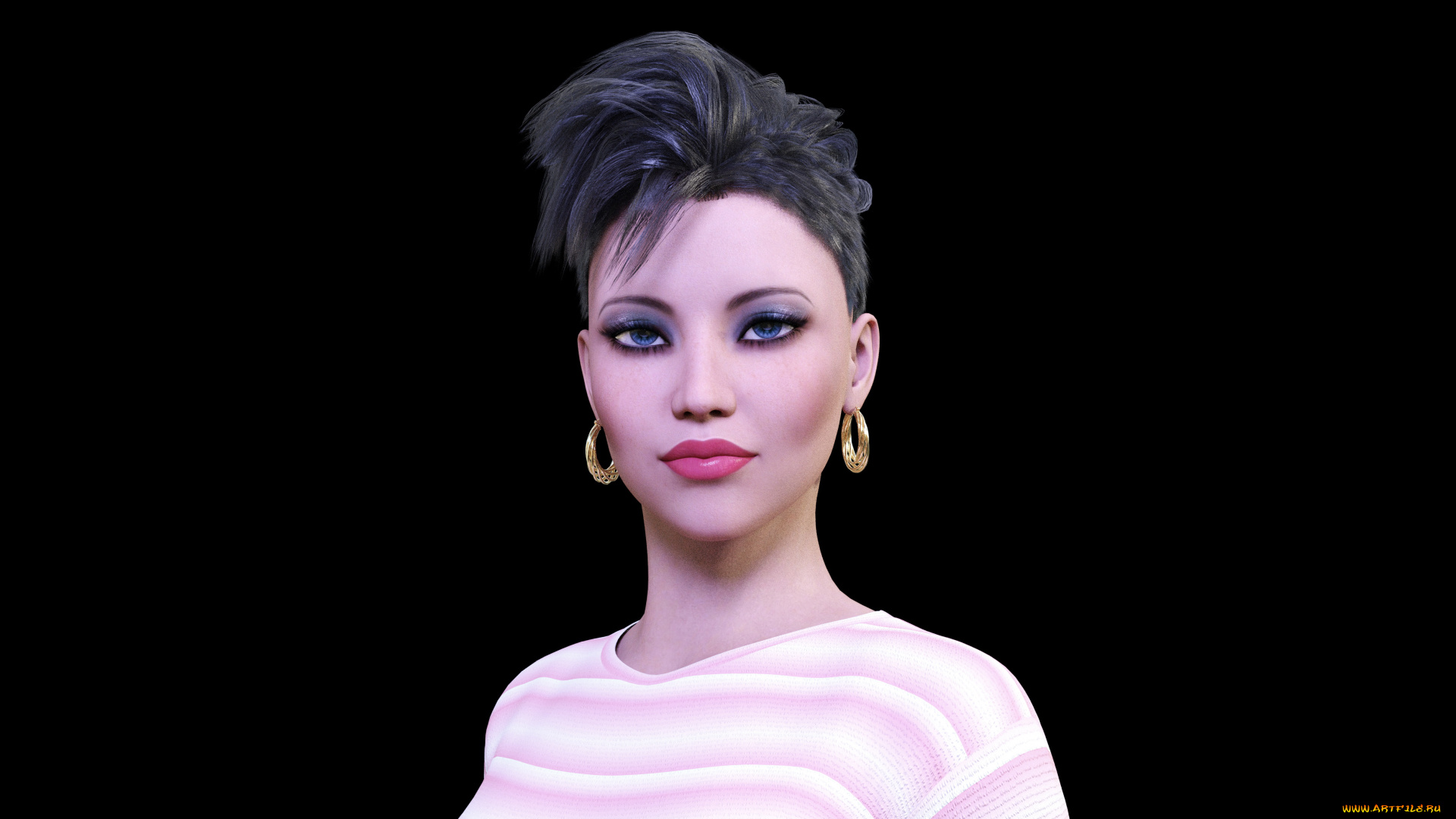 3д, графика, портрет, , portraits, девушка, взгляд, фон