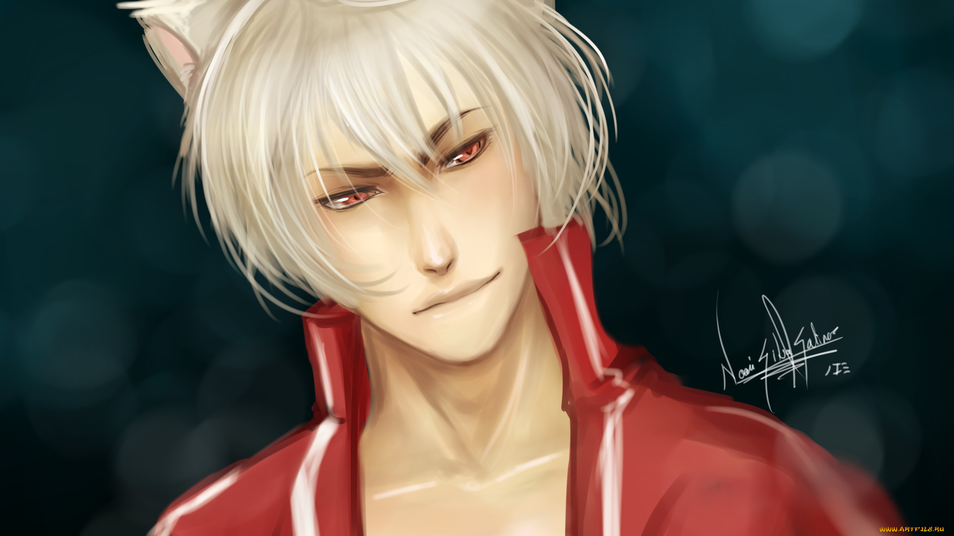 аниме, животные, , существа, ушки, парень