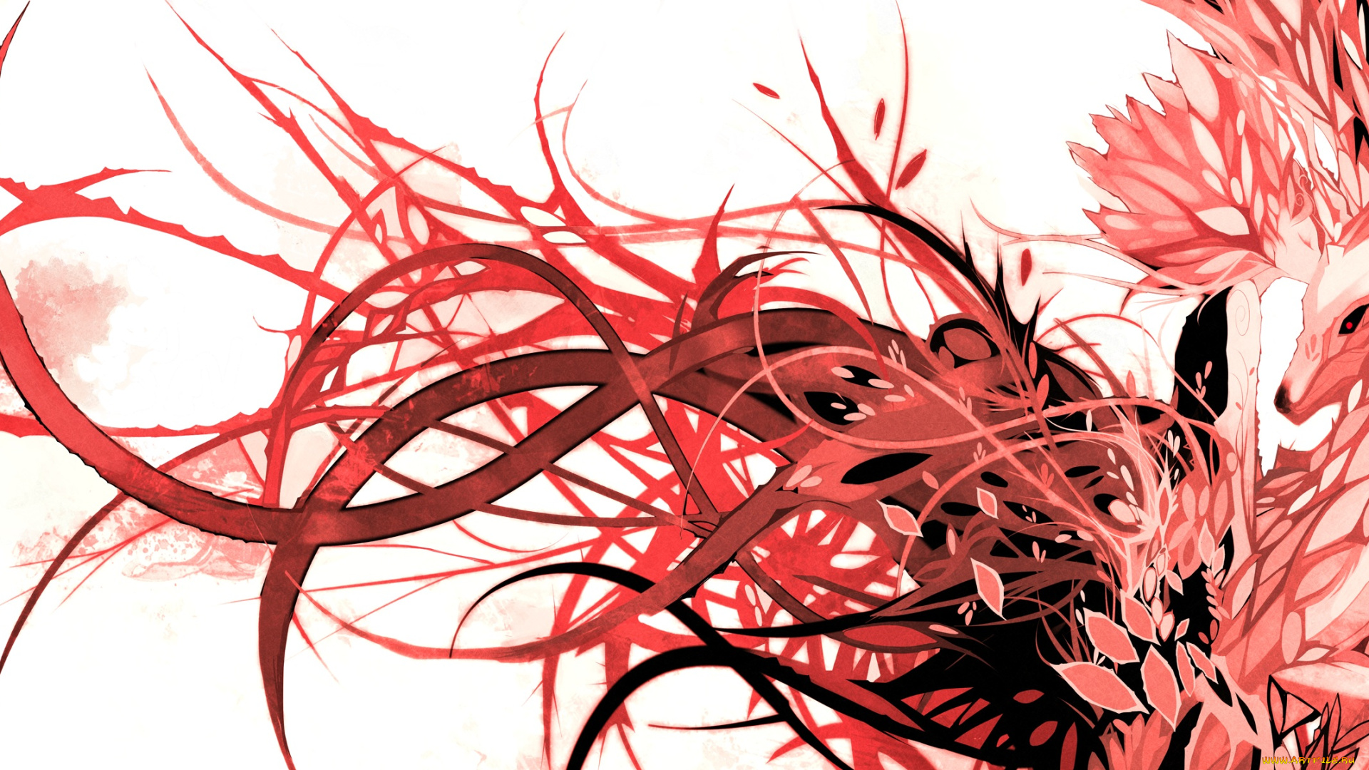 автор, , nanomortis, аниме, животные, , существа, арт, абстакция