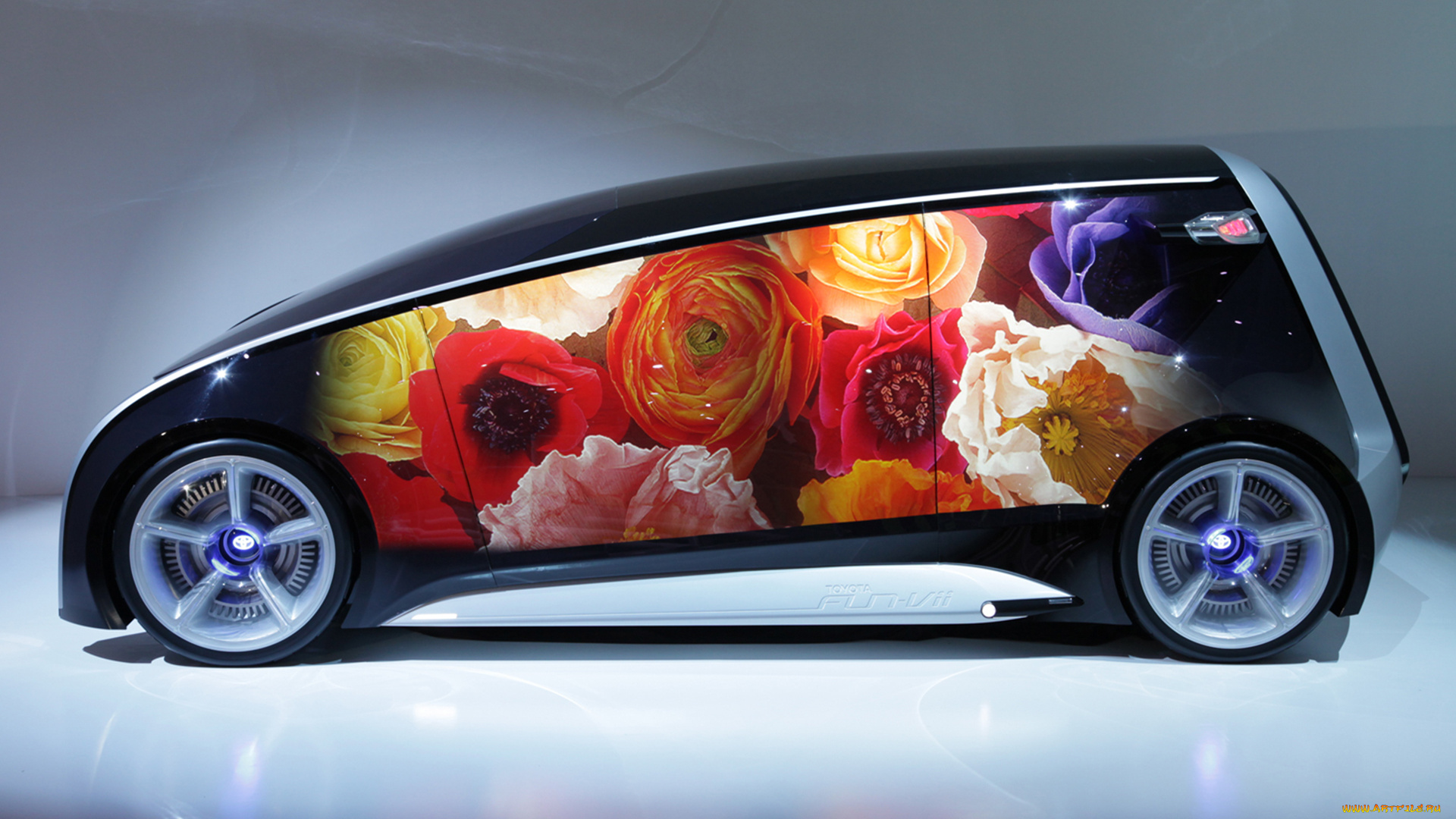 toyota, fun, vii, concept, автомобили, toyota, fun, vii, concept, side, floral, авто