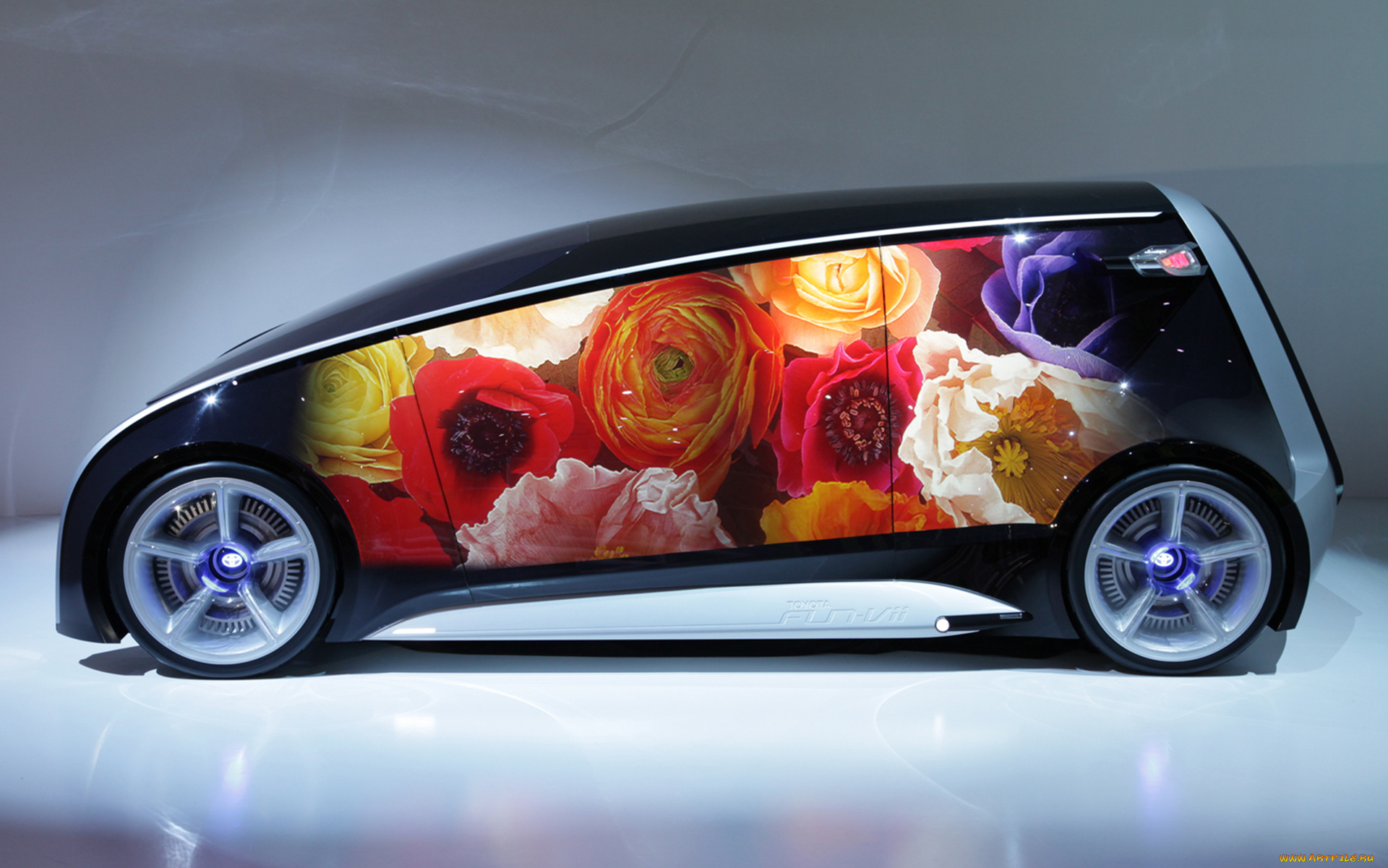 toyota, fun, vii, concept, автомобили, toyota, fun, vii, concept, side, floral, авто