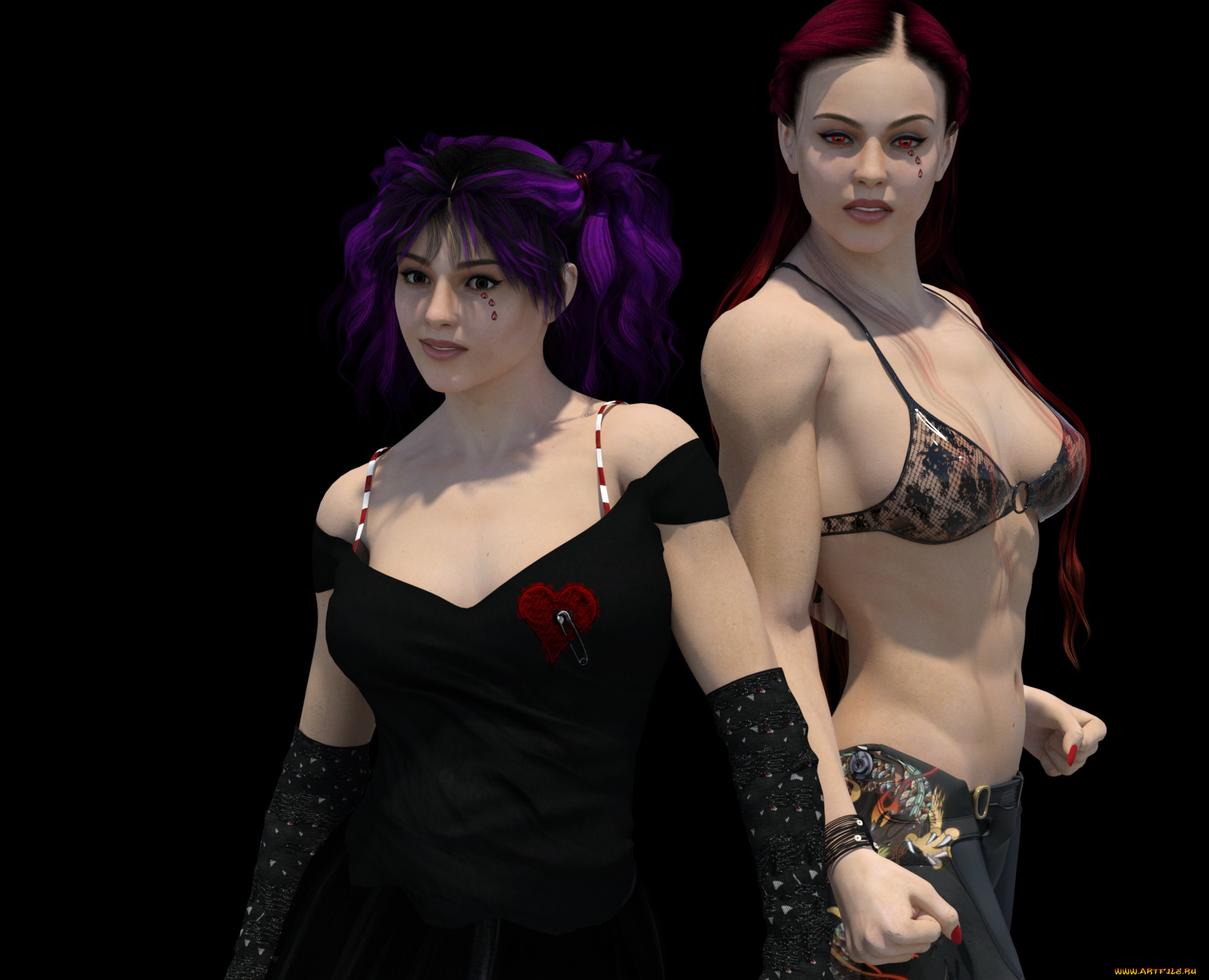 3д, графика, люди, , people, взгляд, девушки, фон