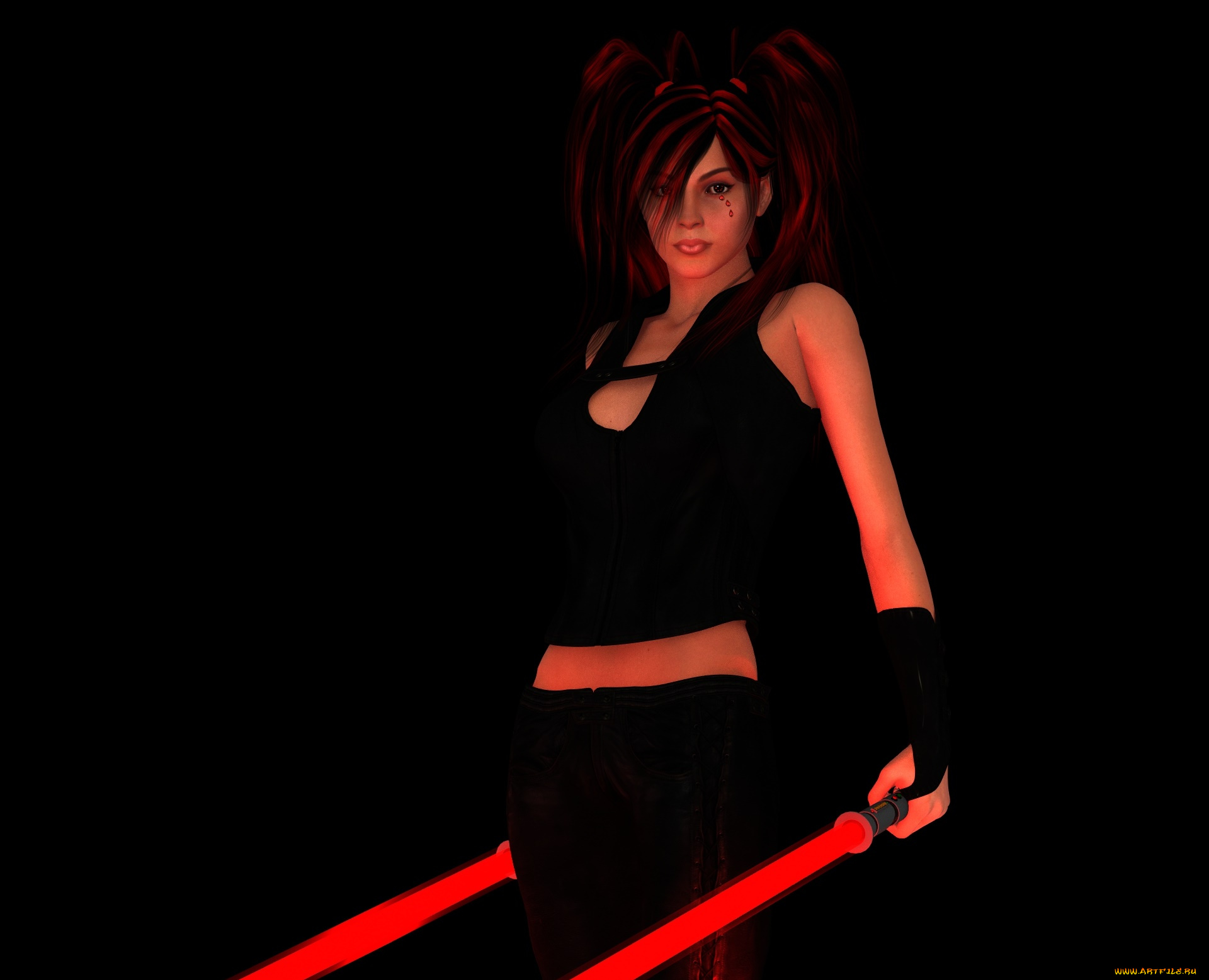 3д, графика, фантазия, , fantasy, оружие, фон, взгляд, девушка