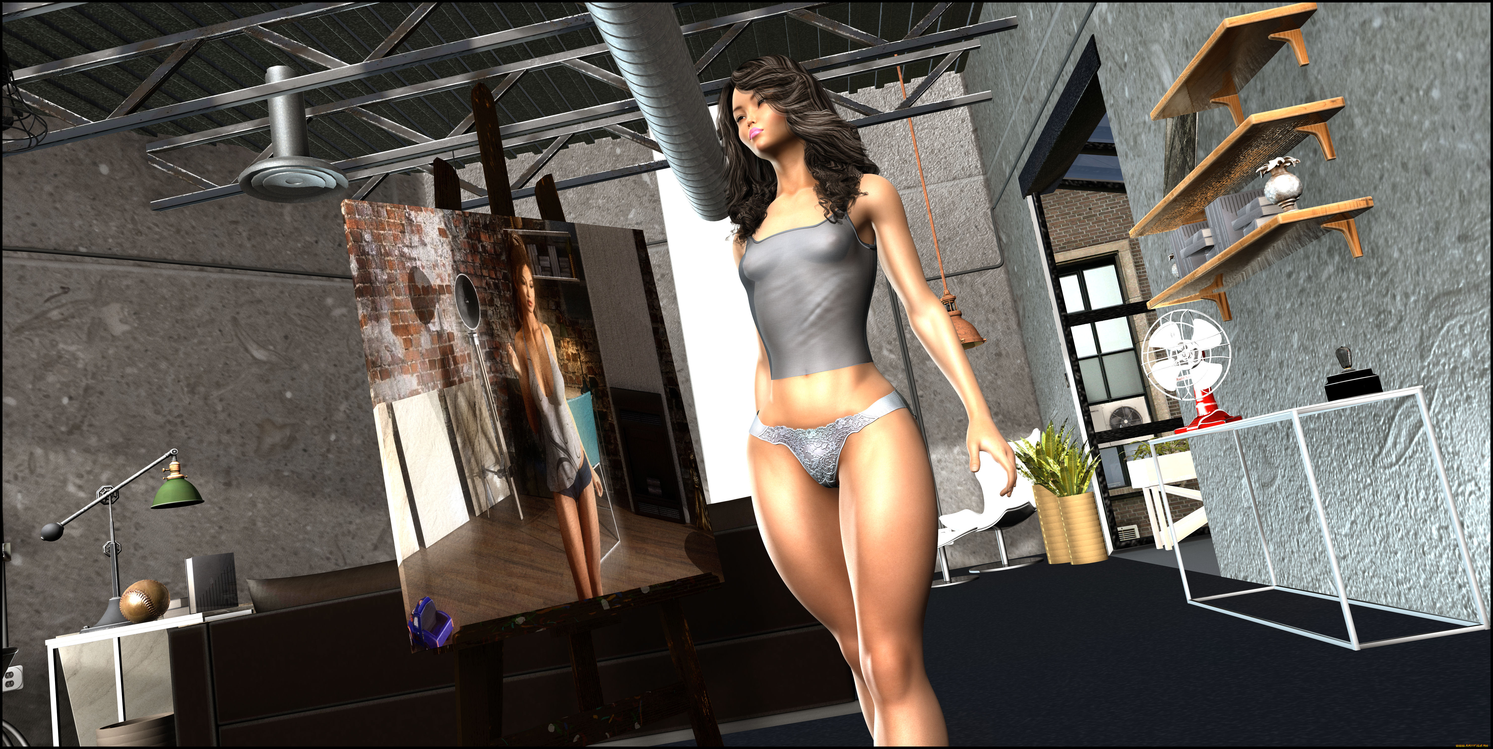 3д, графика, люди, , people, фон, взгляд, девушка