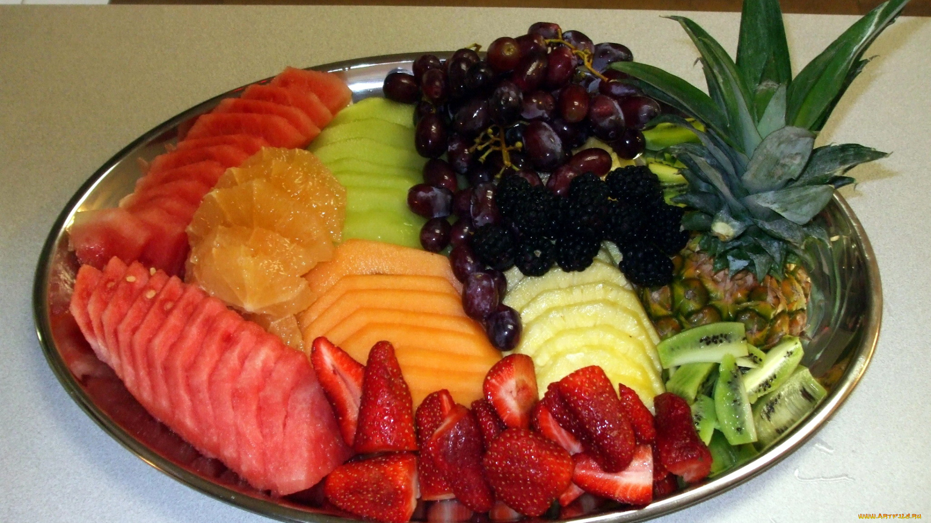 еда, фрукты, , ягоды, ананас, арбуз, ежевика, виноград, клубника