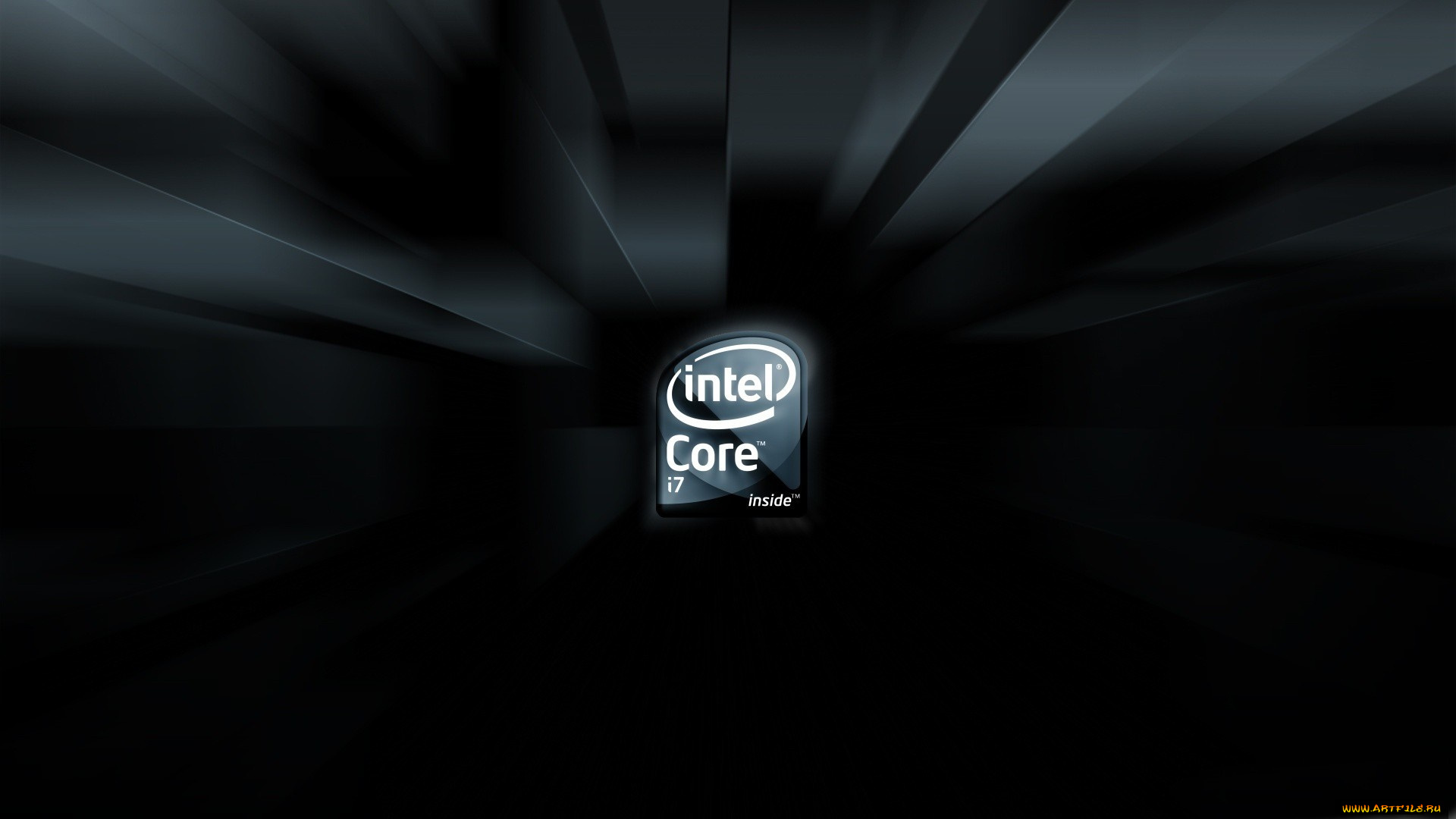 компьютеры, intel, фон, логотип