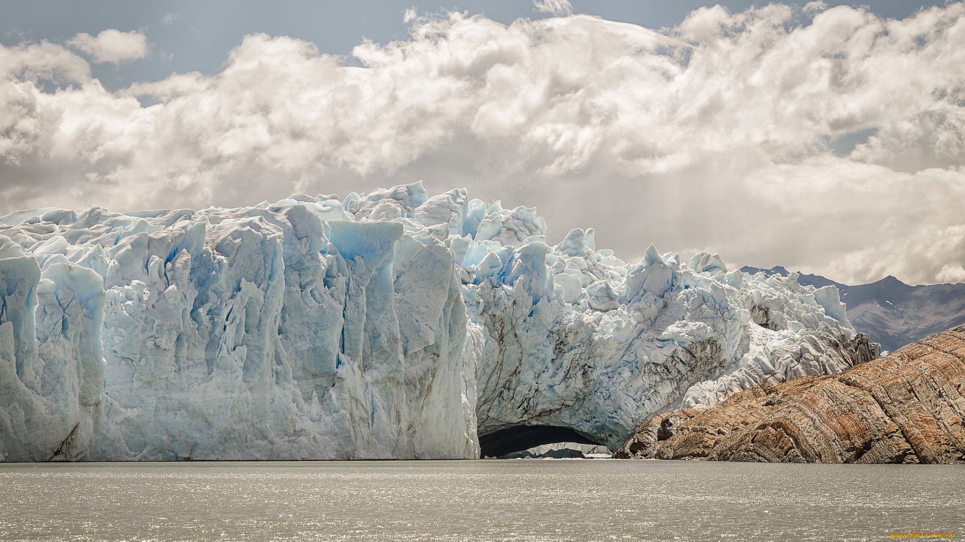 природа, айсберги, и, ледники, глетчер
