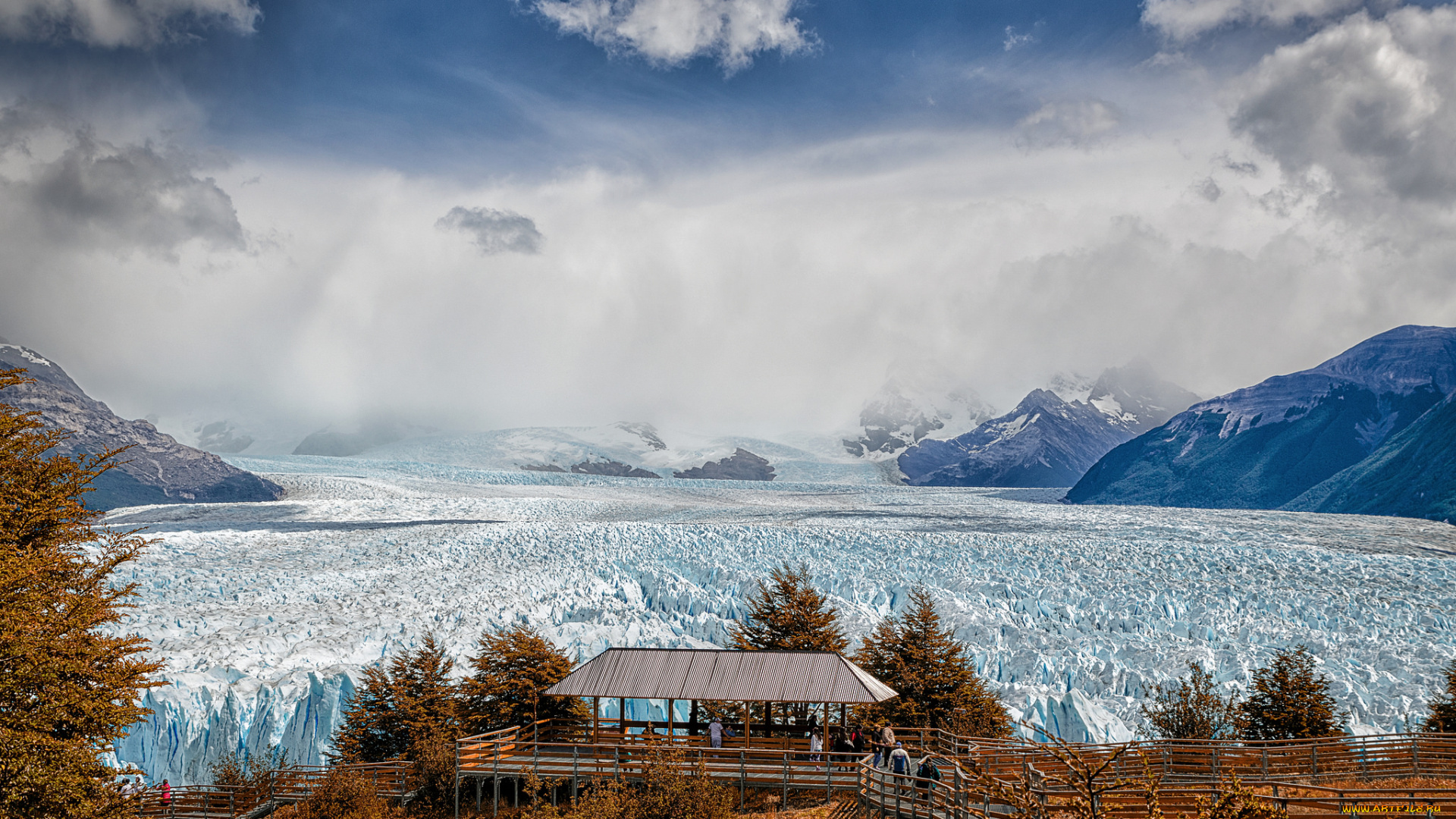 природа, айсберги, и, ледники, глетчер