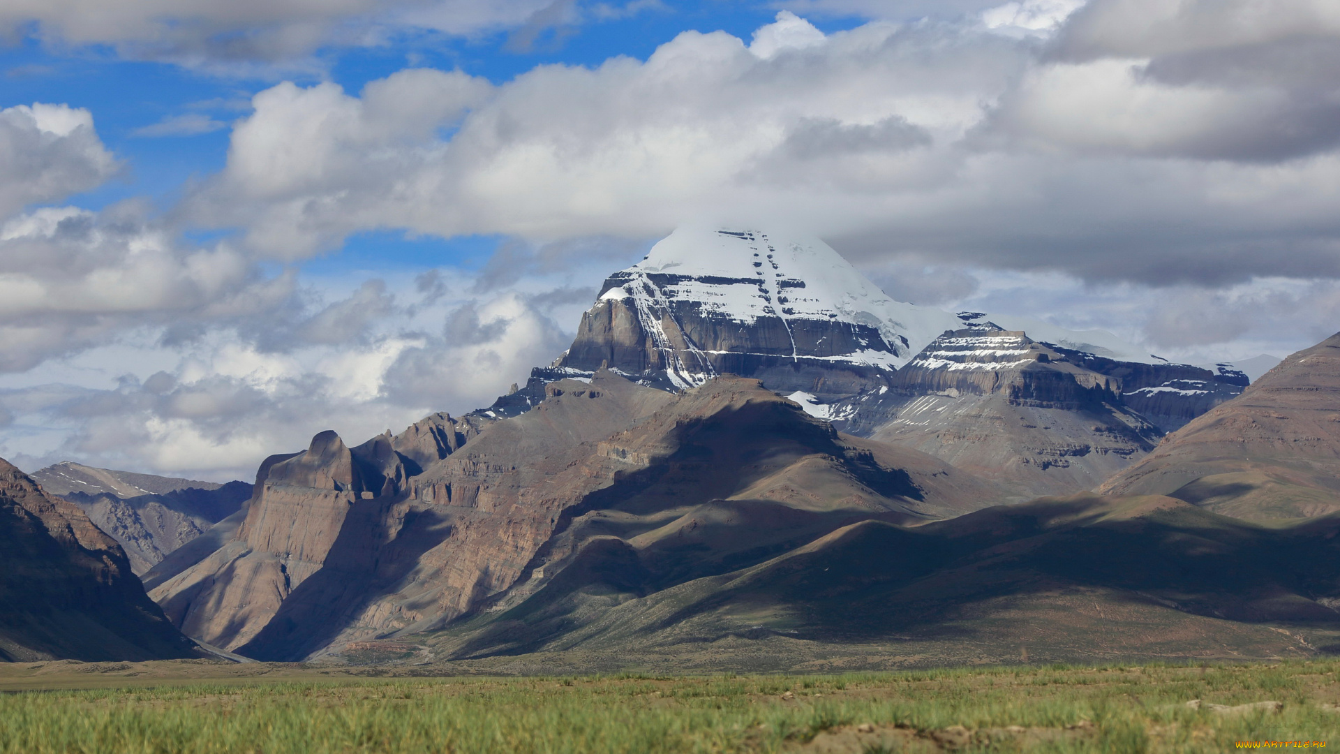 тибет, , кайлас, природа, горы, снег, гора, кайлас, вид, вершина, паломничество