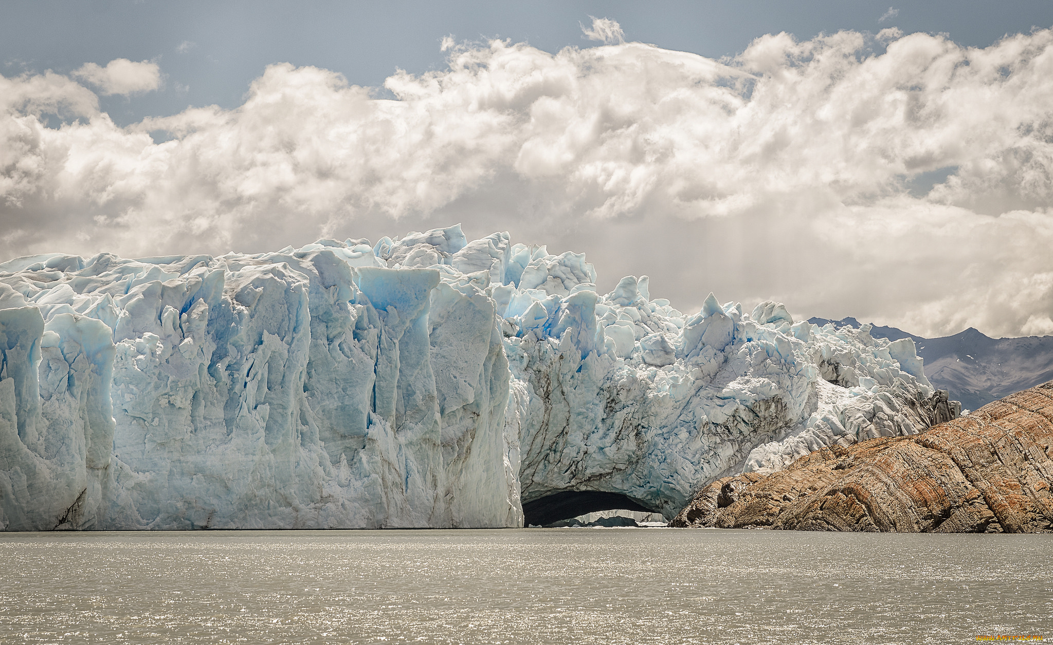 природа, айсберги, и, ледники, глетчер