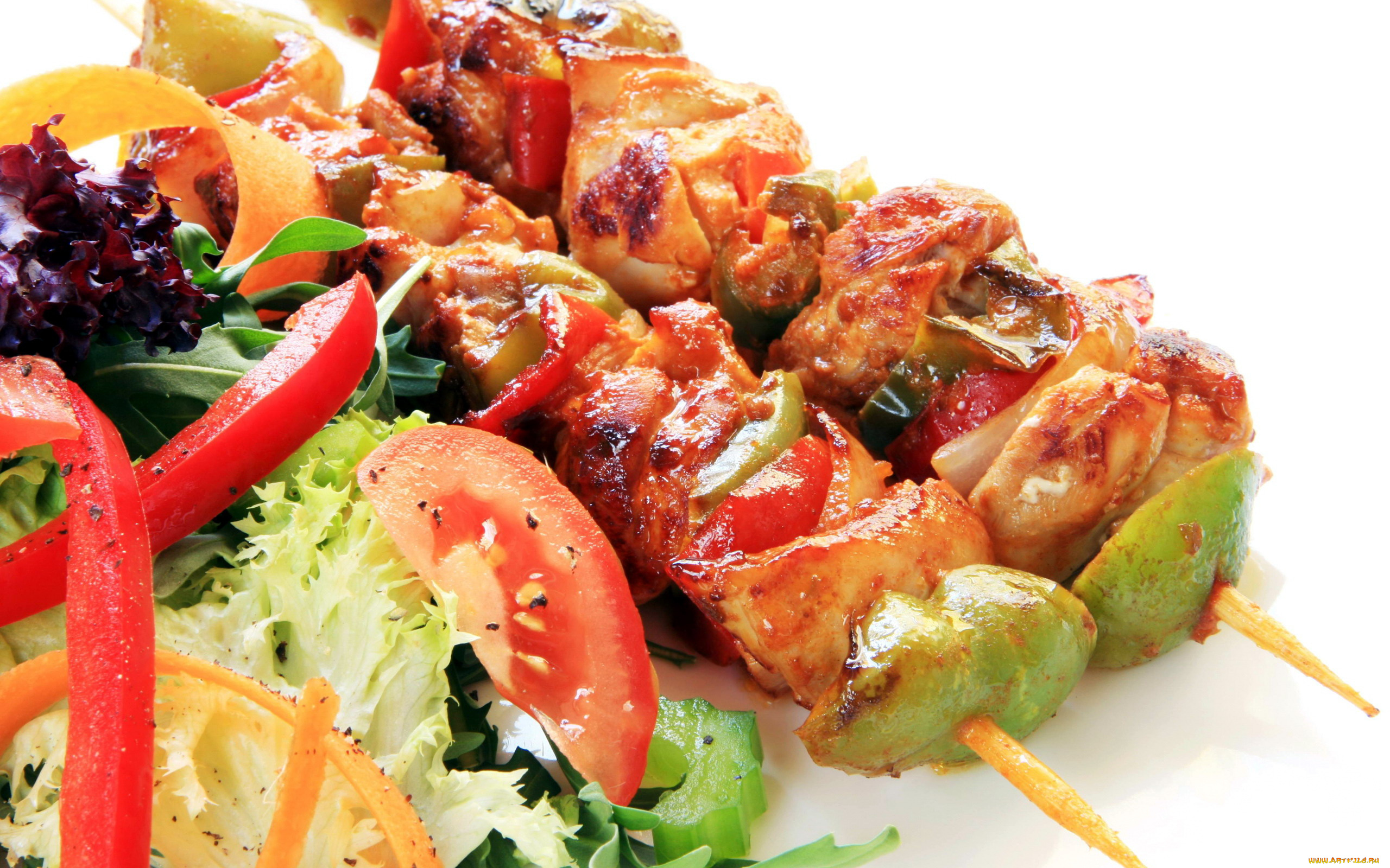 еда, шашлык, , барбекю, мясо, овощи, салат