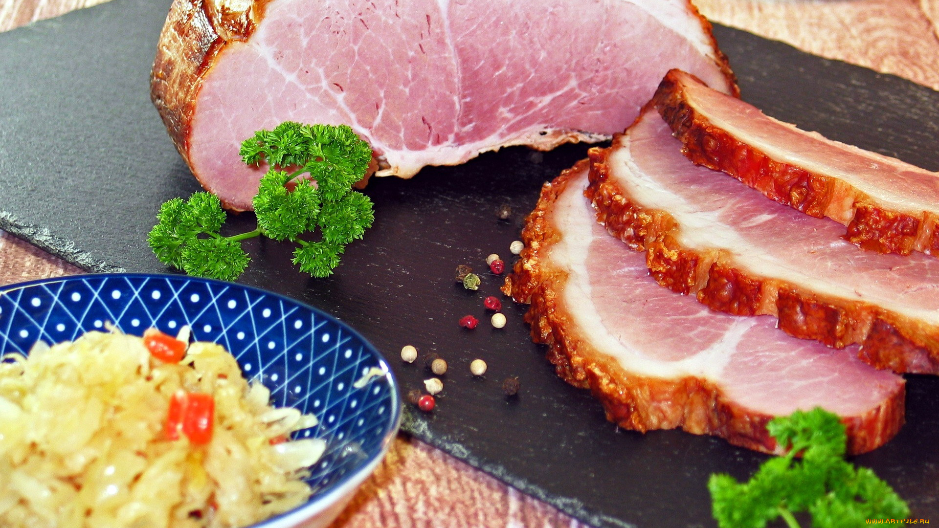 еда, мясные, блюда, буженина, свинина