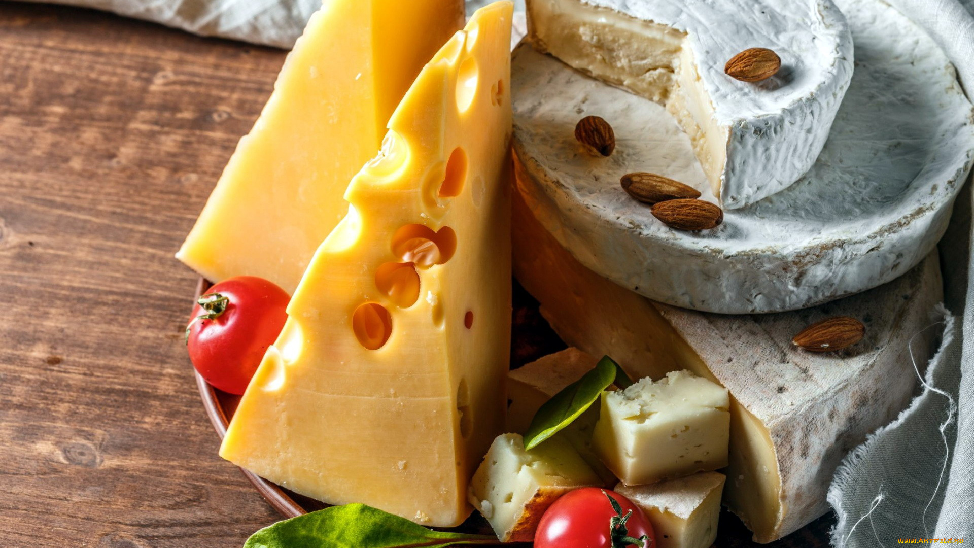 еда, сырные, изделия, ассорти, сыр, помидоры, томаты