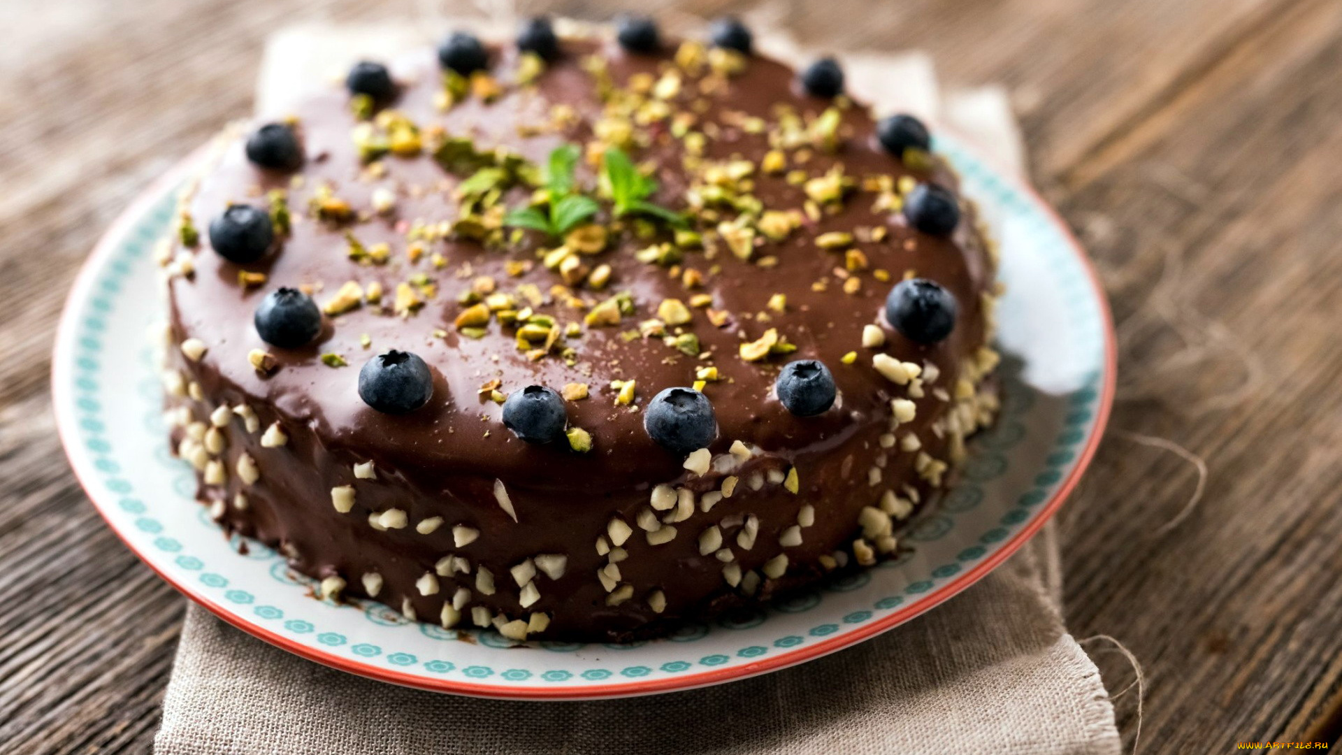 еда, торты, черника, торт, глазурь