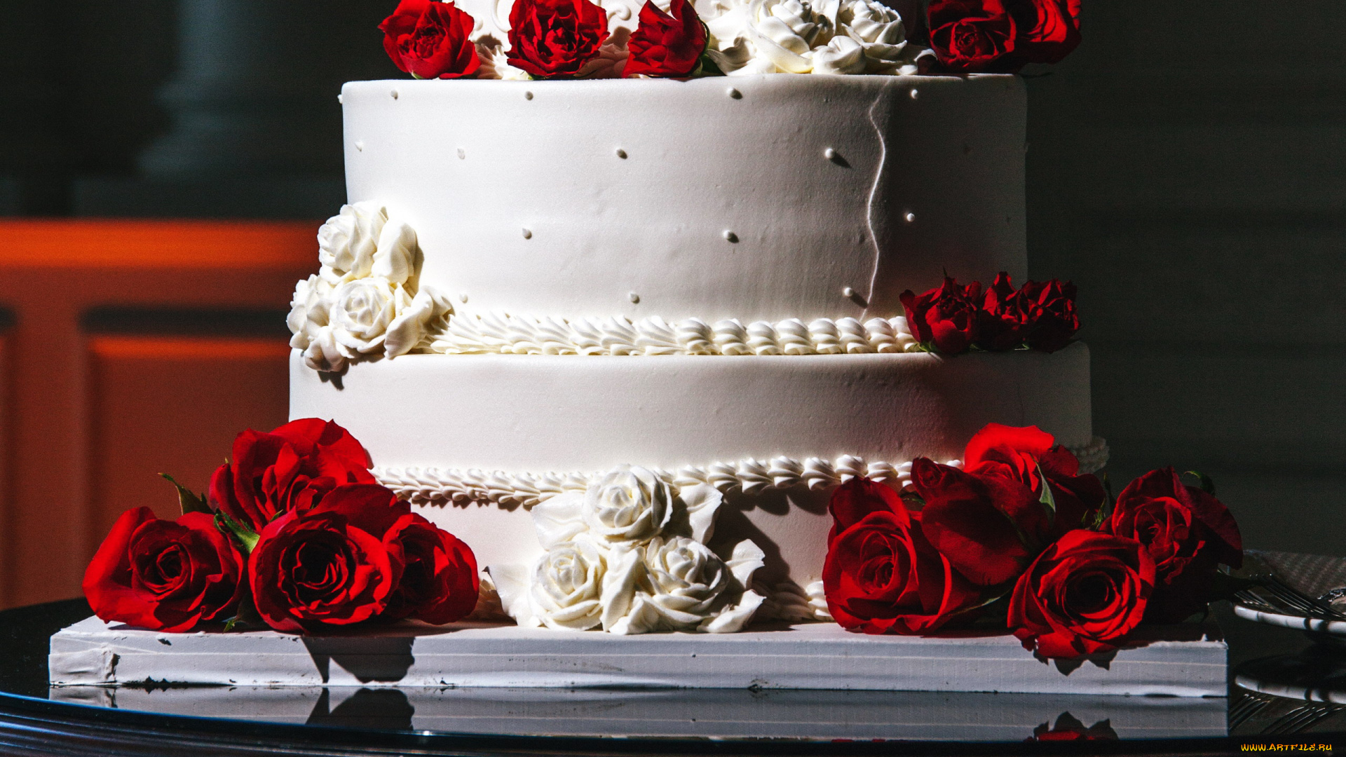 еда, торты, свадебный, торт