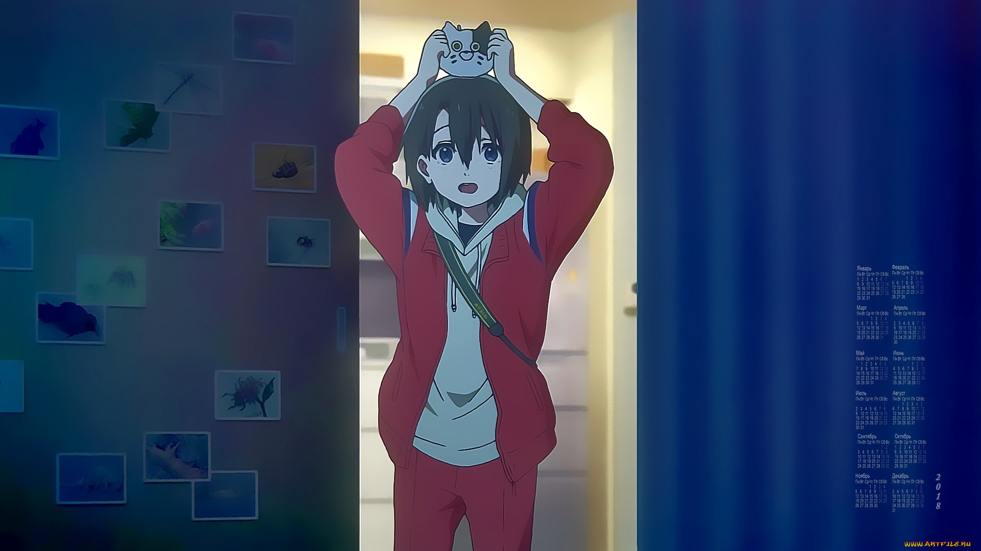 календари, аниме, 2018, мальчик, взгляд