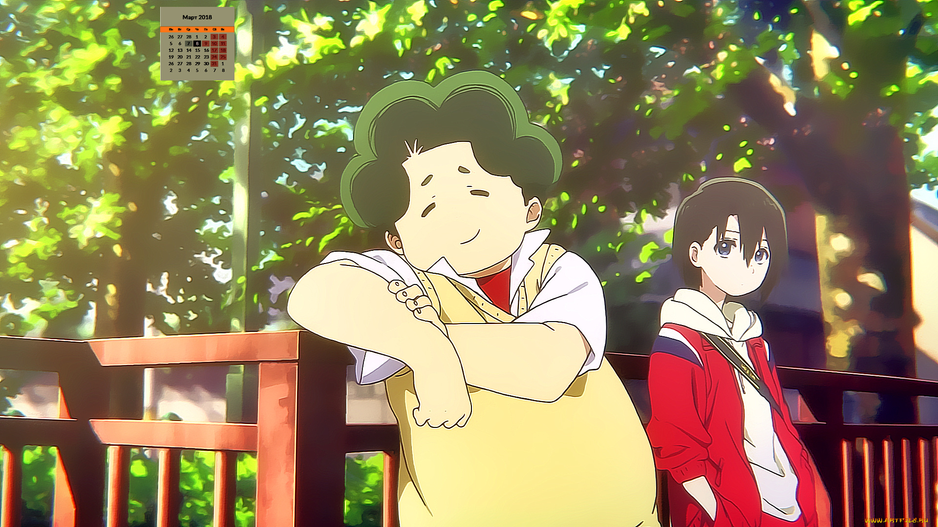 календари, аниме, мальчик, взгляд, 2018, двое