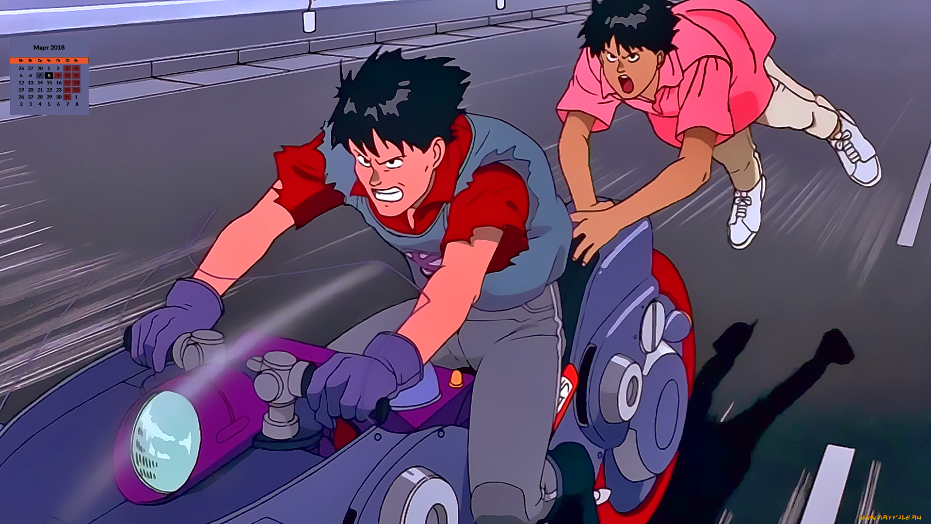 календари, аниме, мотоцикл, мальчик, 2018
