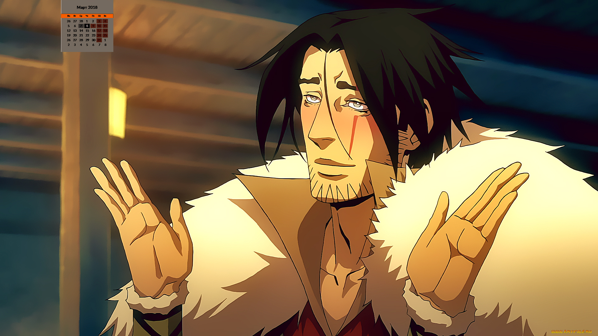 календари, аниме, взгляд, 2018, мужчина