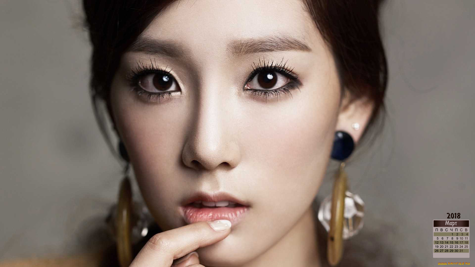 календари, девушки, лицо, 2018, взгляд