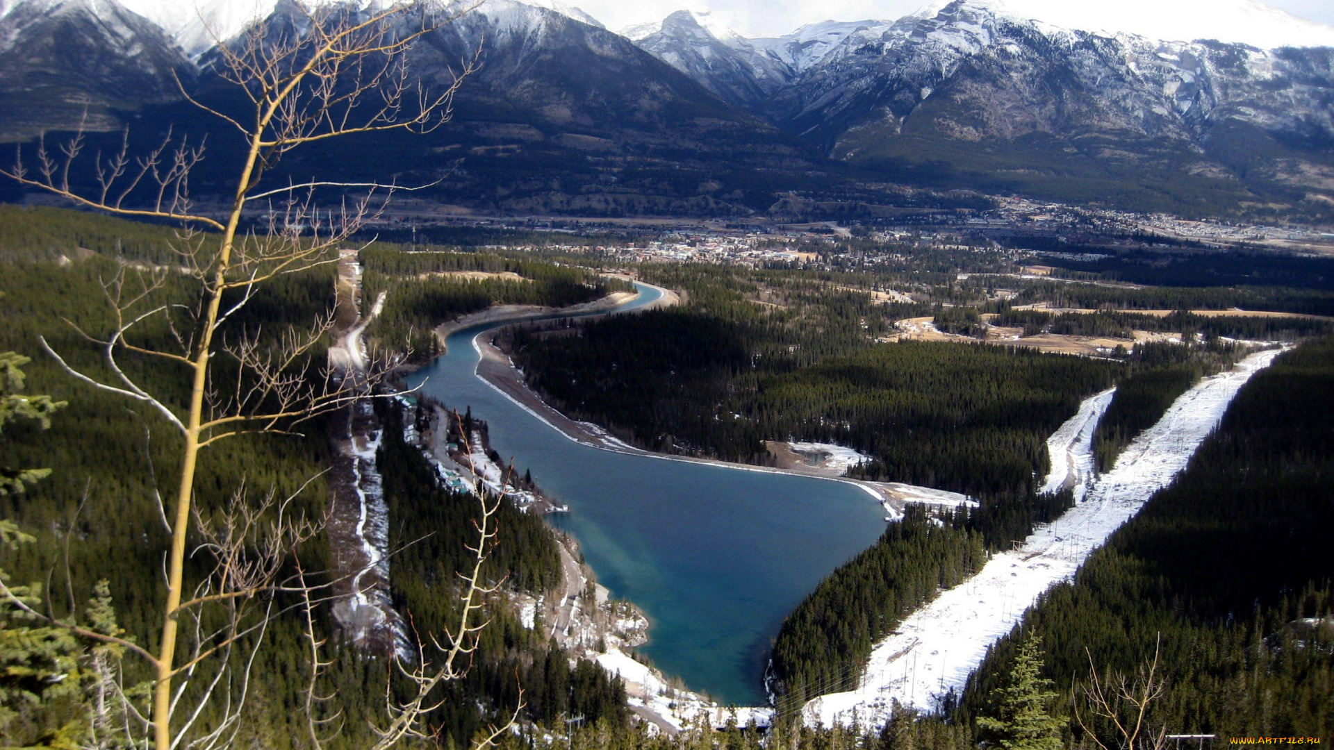 природа, реки, озера, панорама, река, горы